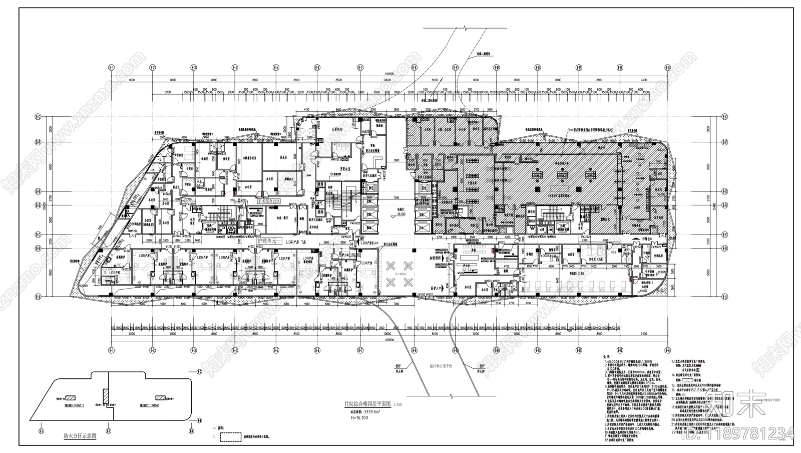 现代医院建筑cad施工图下载【ID:1189781234】