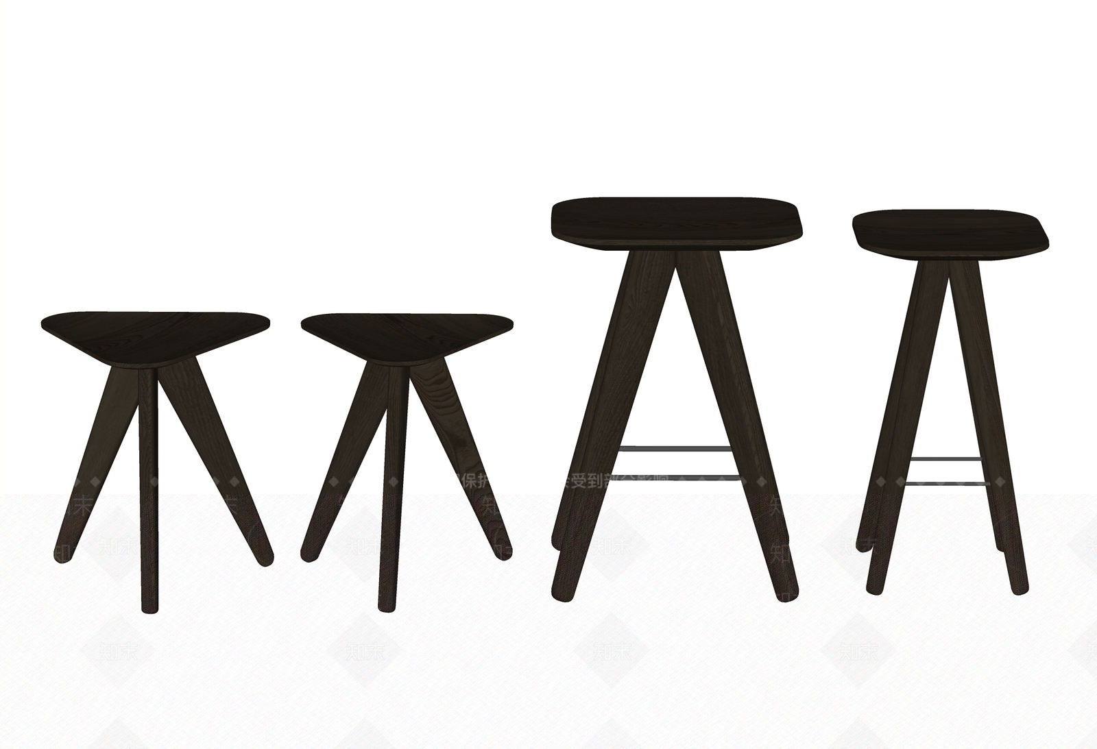 中古复古吧凳SU模型下载【ID:1189780993】