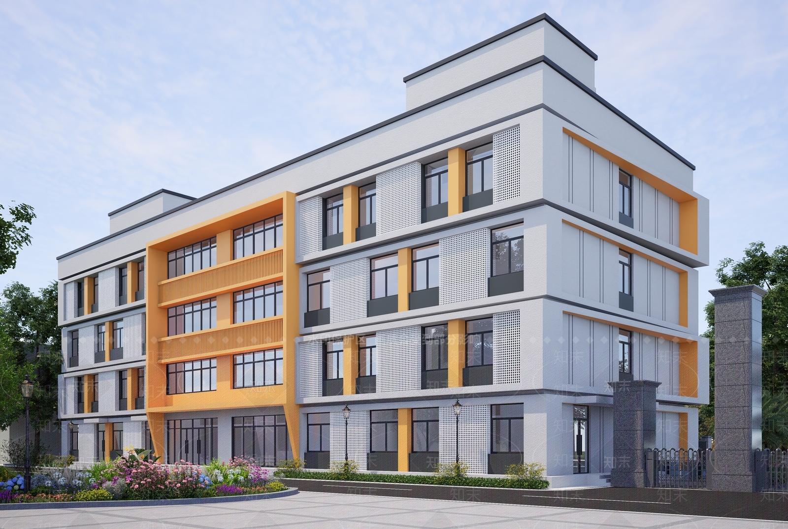 现代学校建筑SU模型下载【ID:1189782063】