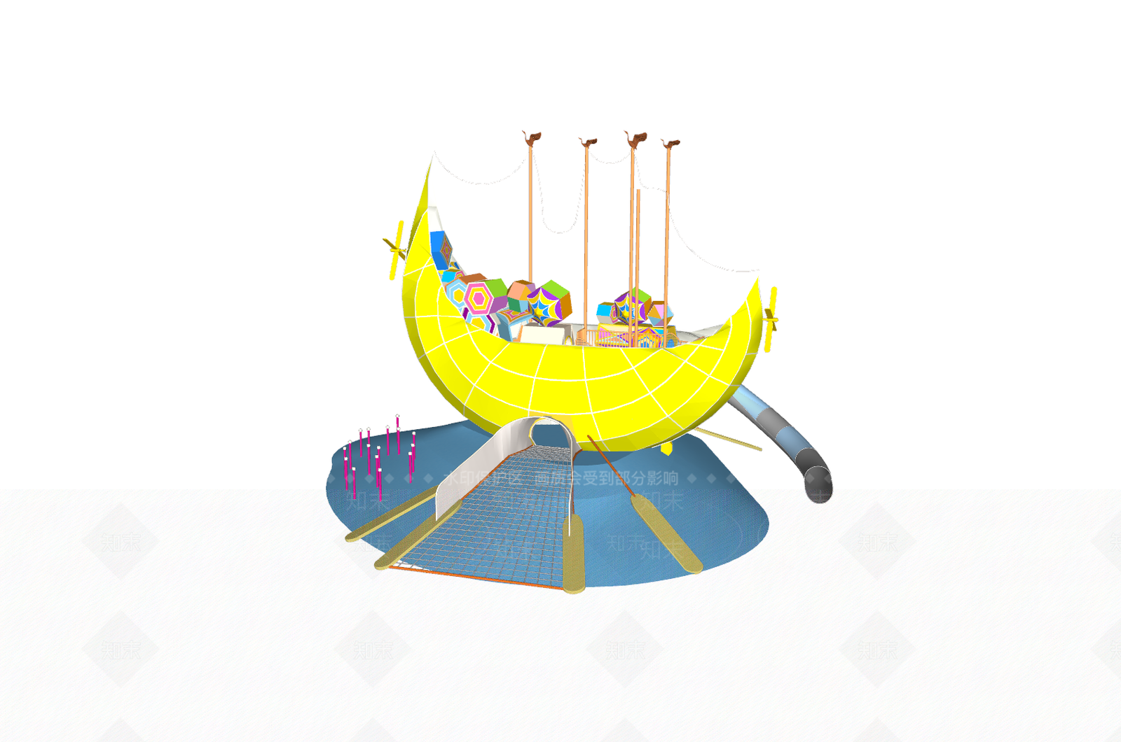 现代儿童游乐区SU模型下载【ID:1189785053】