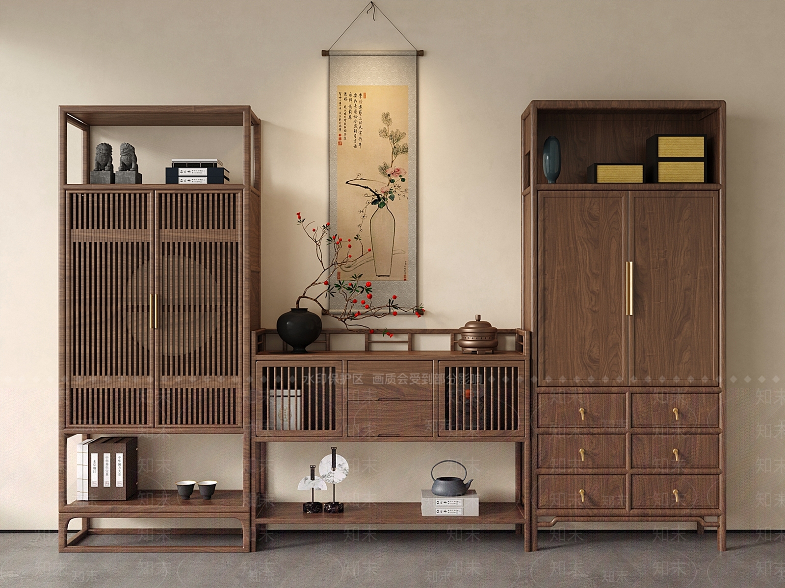 中式博古架SU模型下载【ID:1189785868】
