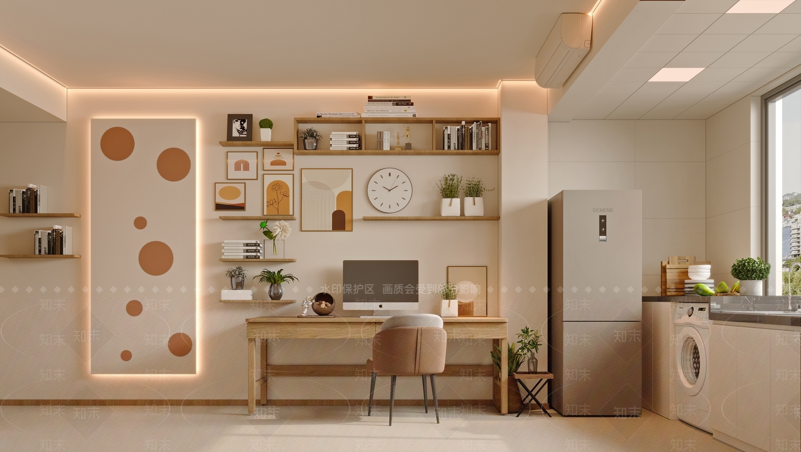 现代简约家居客厅3D模型下载【ID:1189786777】