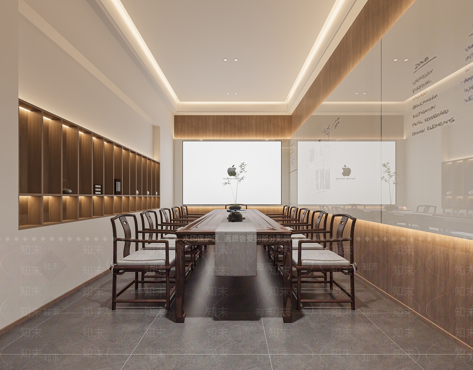 新中式会议室3D模型下载【ID:1189790850】