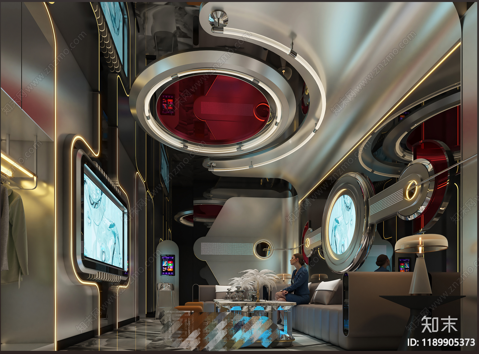 现代KTV施工图下载【ID:1189905373】