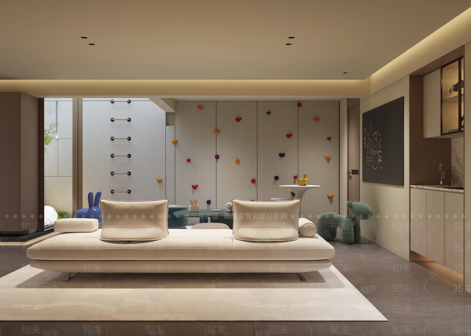 现代儿童娱乐室3D模型下载【ID:1189836374】