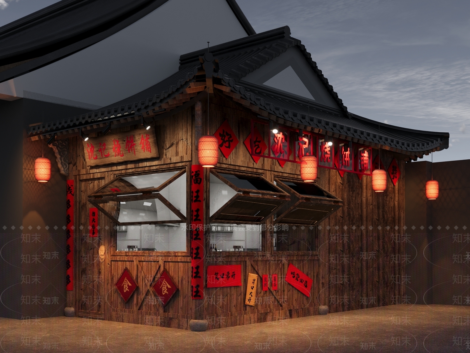 中式其他餐饮空间3D模型下载【ID:1189791558】