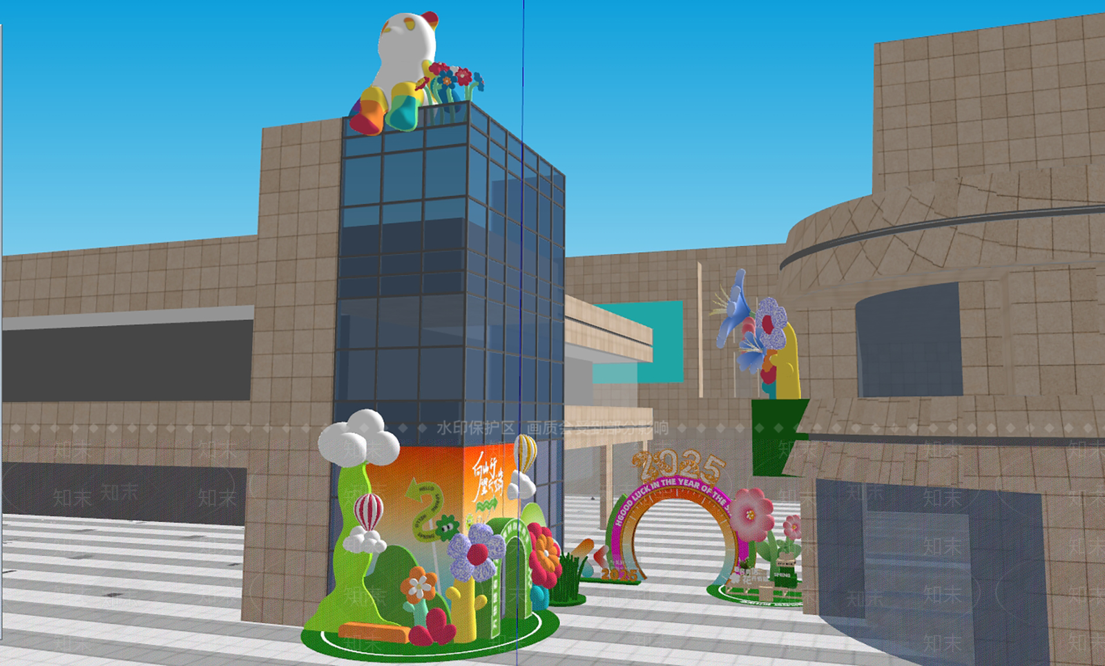 现代雕塑小品SU模型下载【ID:1189792259】