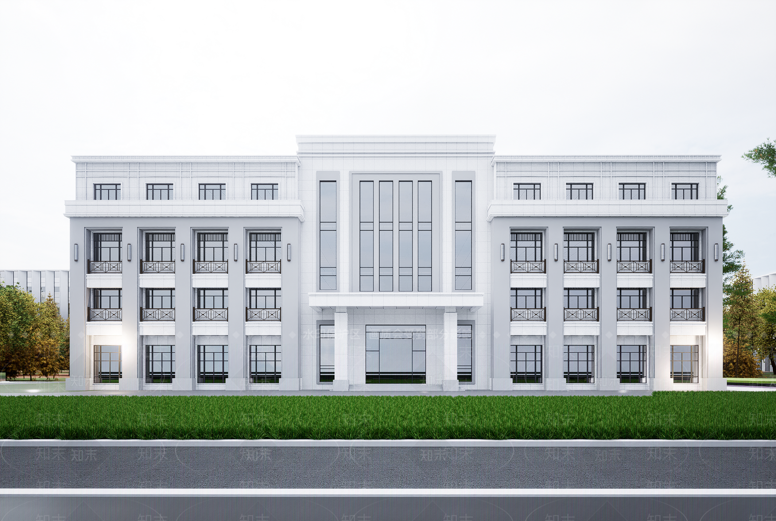 现代办公楼SU模型下载【ID:1189793560】