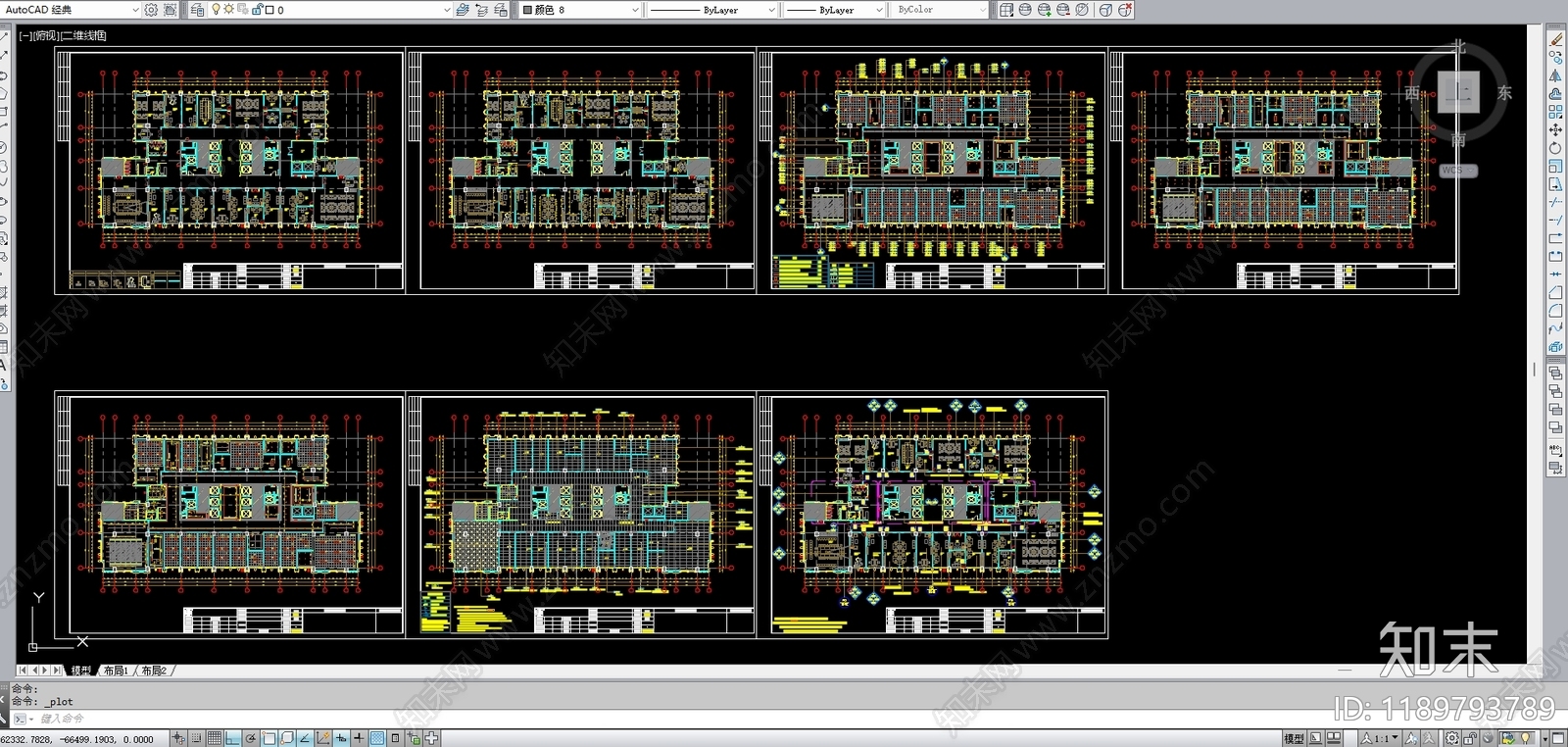 现代整体办公空间cad施工图下载【ID:1189793789】