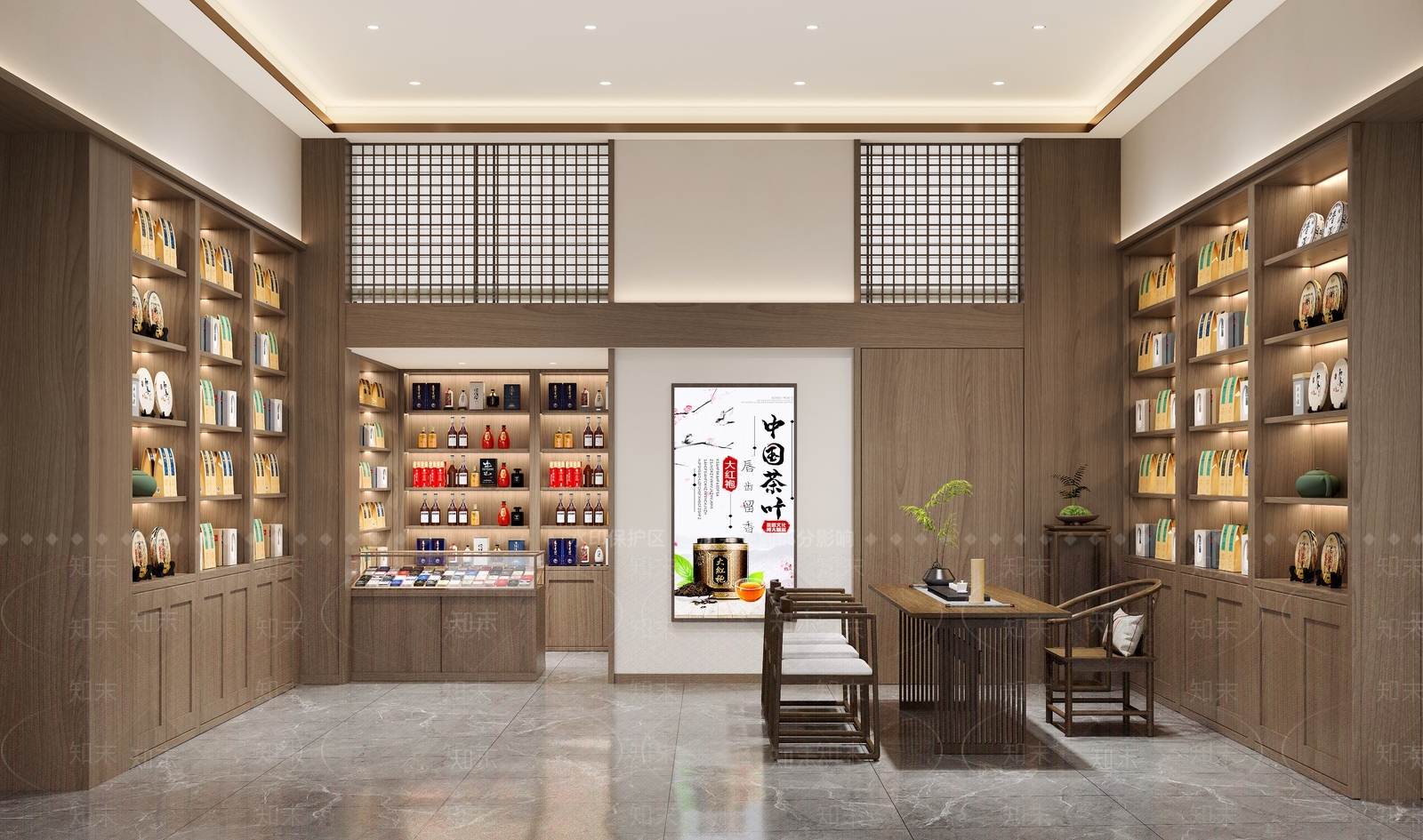 新中式现代烟酒店3D模型下载【ID:1189796197】