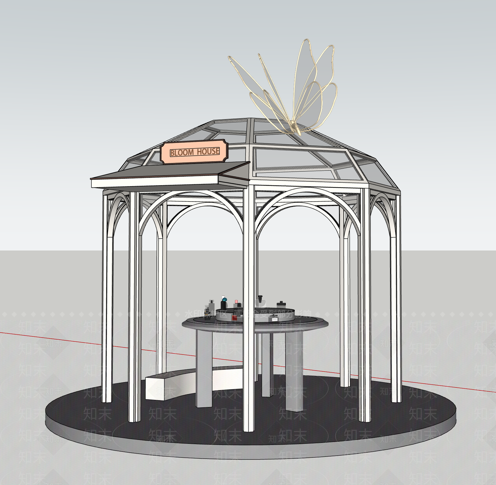 法式轻奢美陈SU模型下载【ID:1189894742】