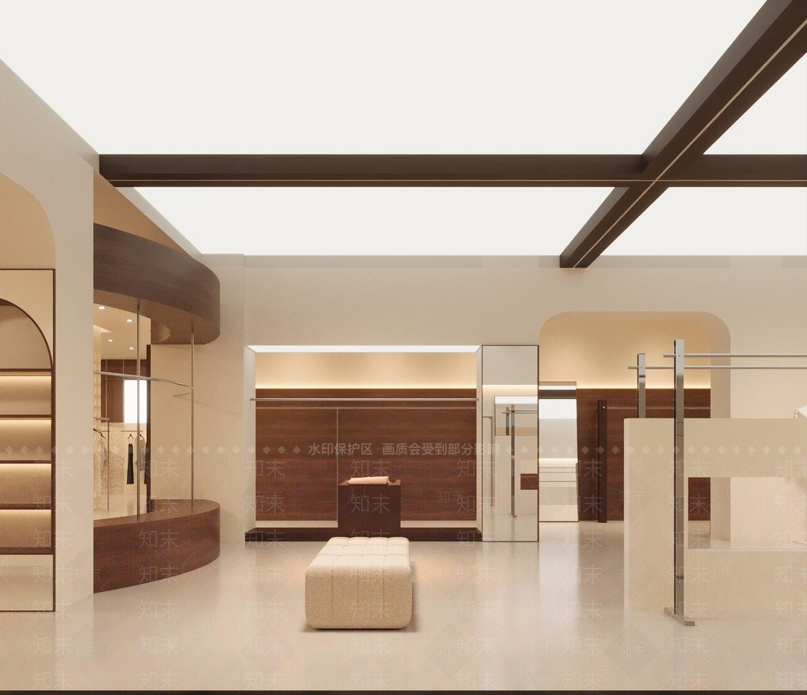 现代极简服装店3D模型下载【ID:1189797571】