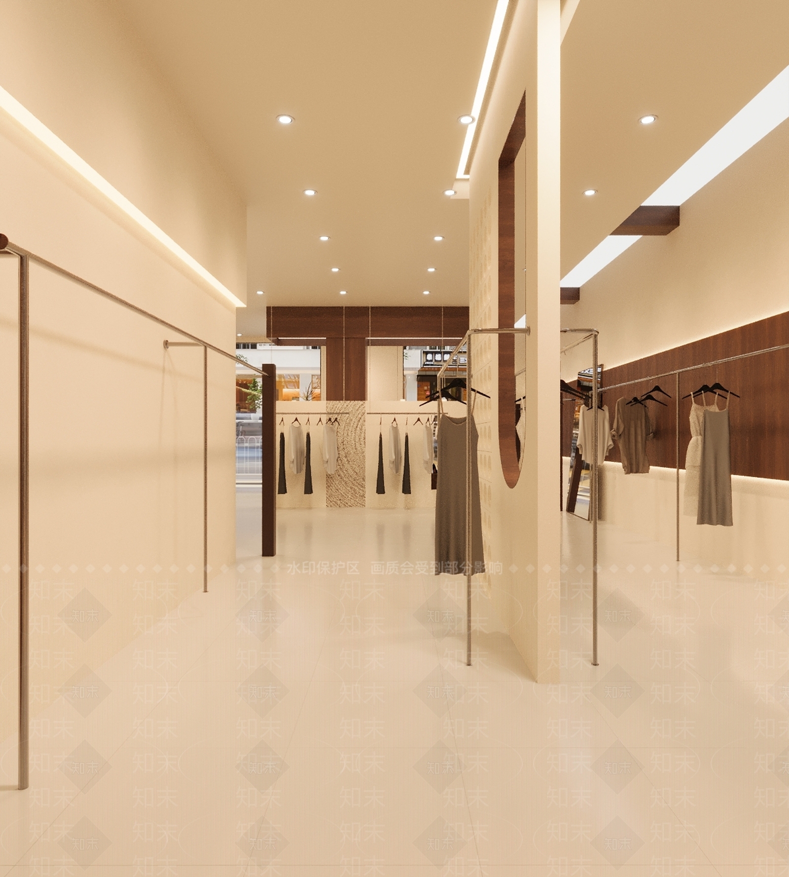 现代极简服装店3D模型下载【ID:1189797571】