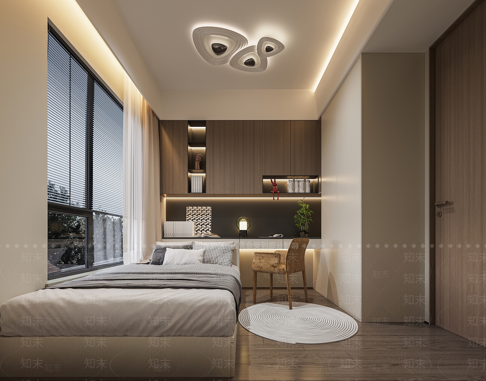 现代榻榻米卧室3D模型下载【ID:1189798473】