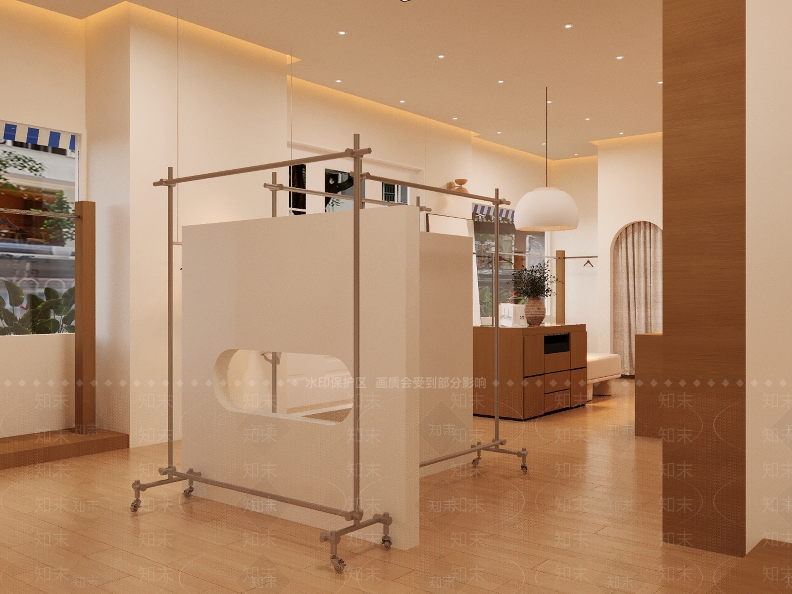 原木服装店3D模型下载【ID:1189798008】
