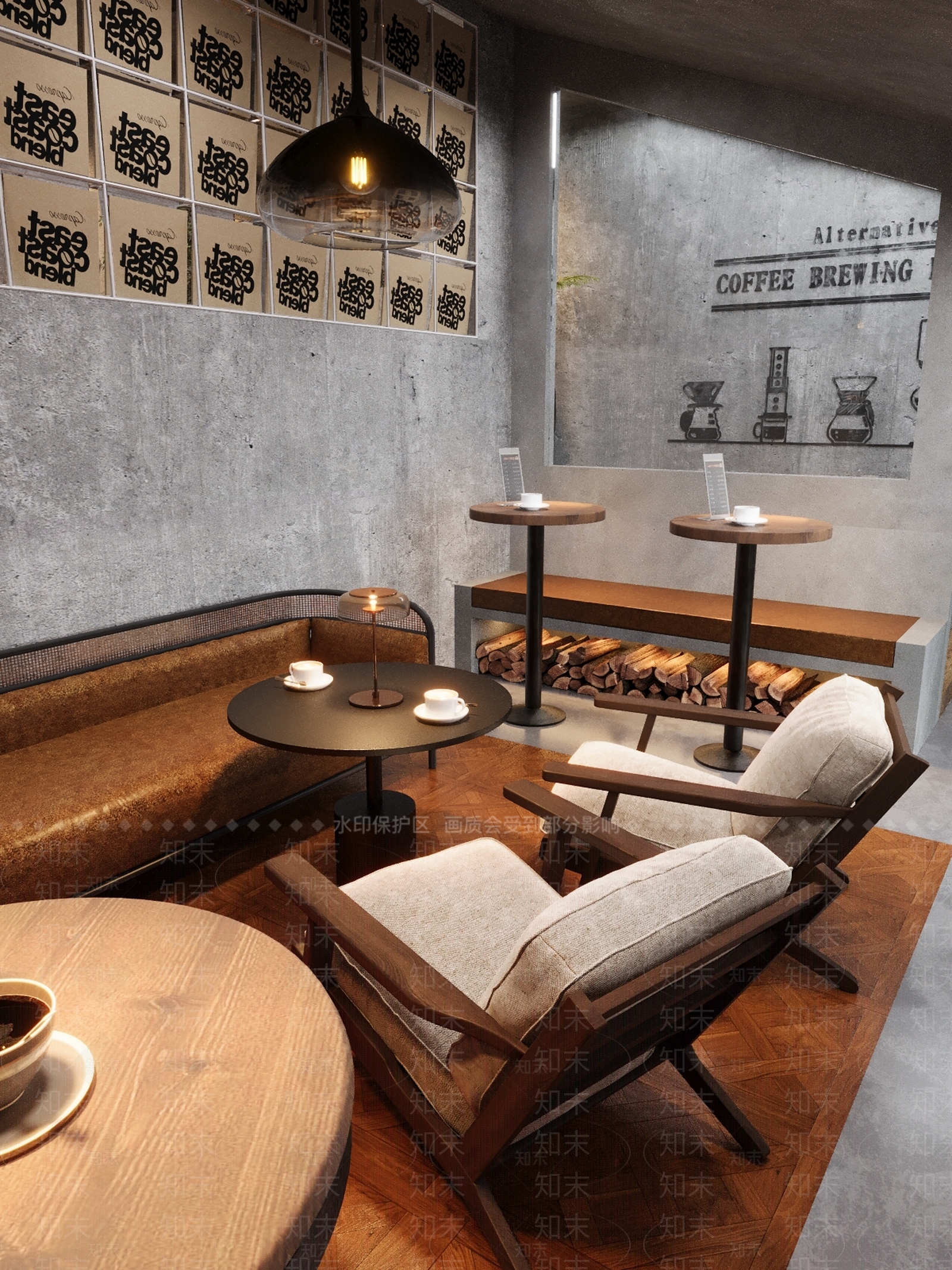 工业咖啡厅3D模型下载【ID:1189831013】