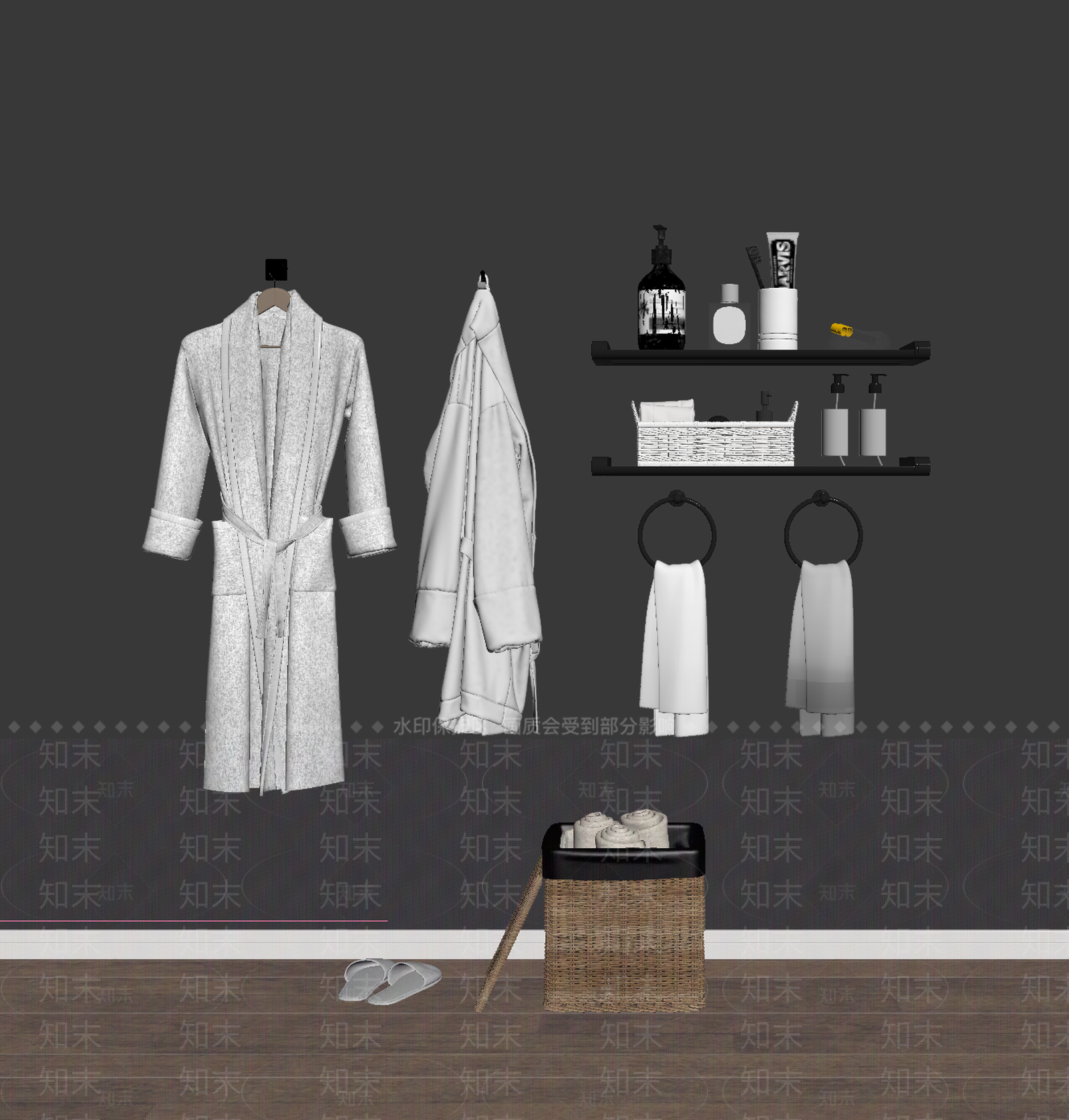 洗浴用品SU模型下载【ID:1189807080】