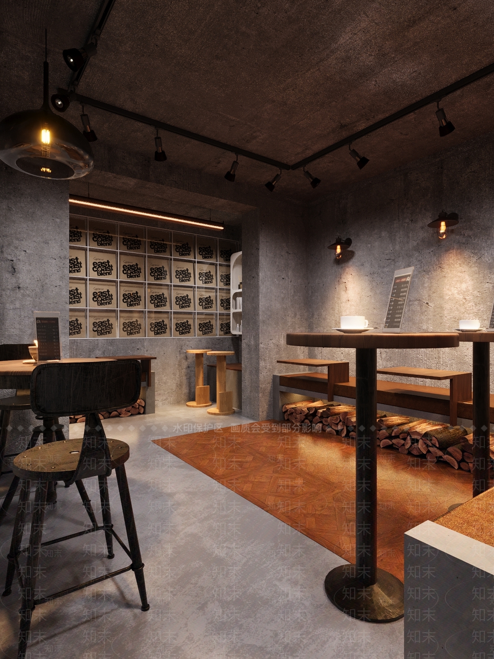 工业现代咖啡厅3D模型下载【ID:1189831555】