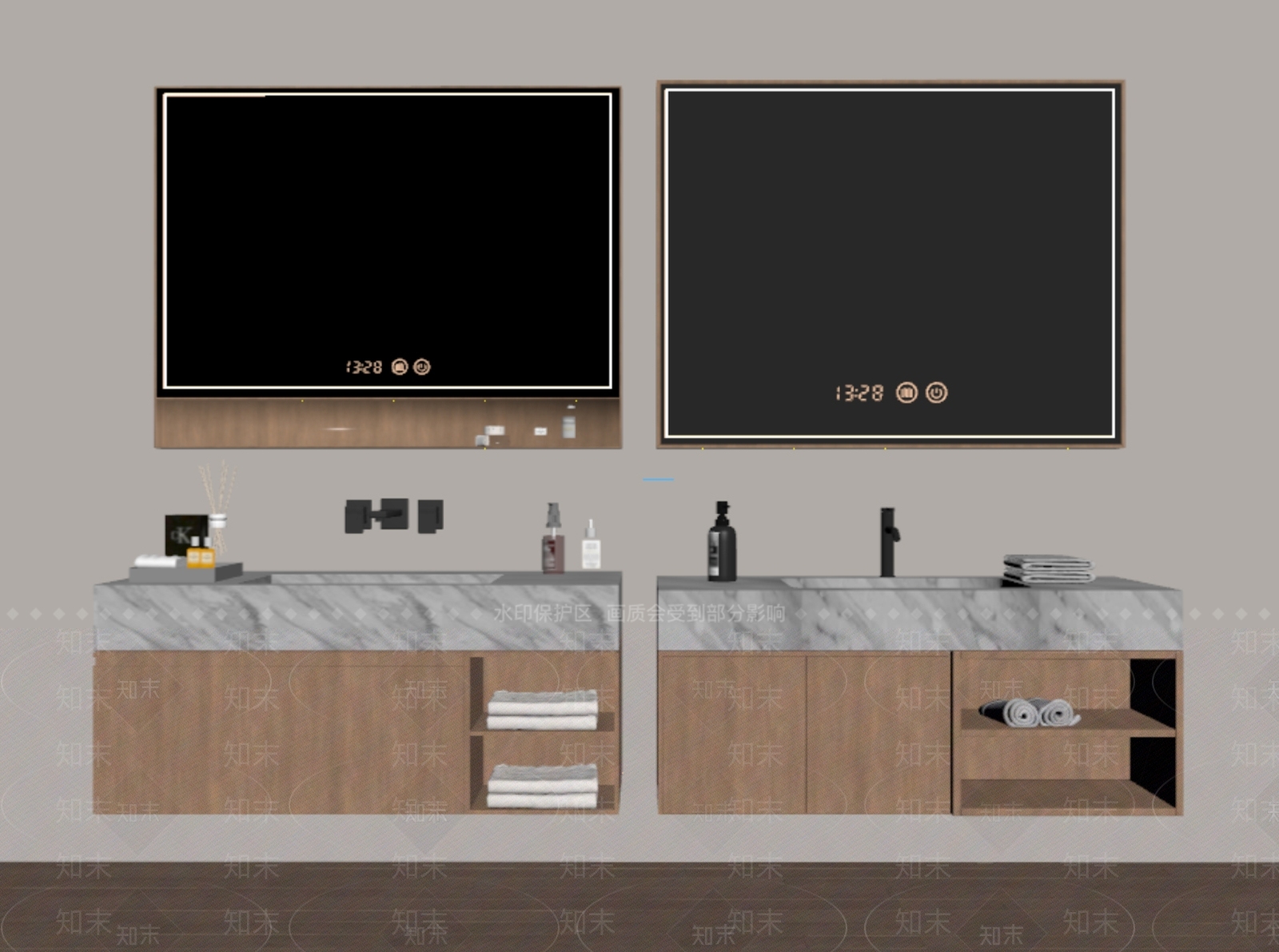 现代浴室柜SU模型下载【ID:1189807246】