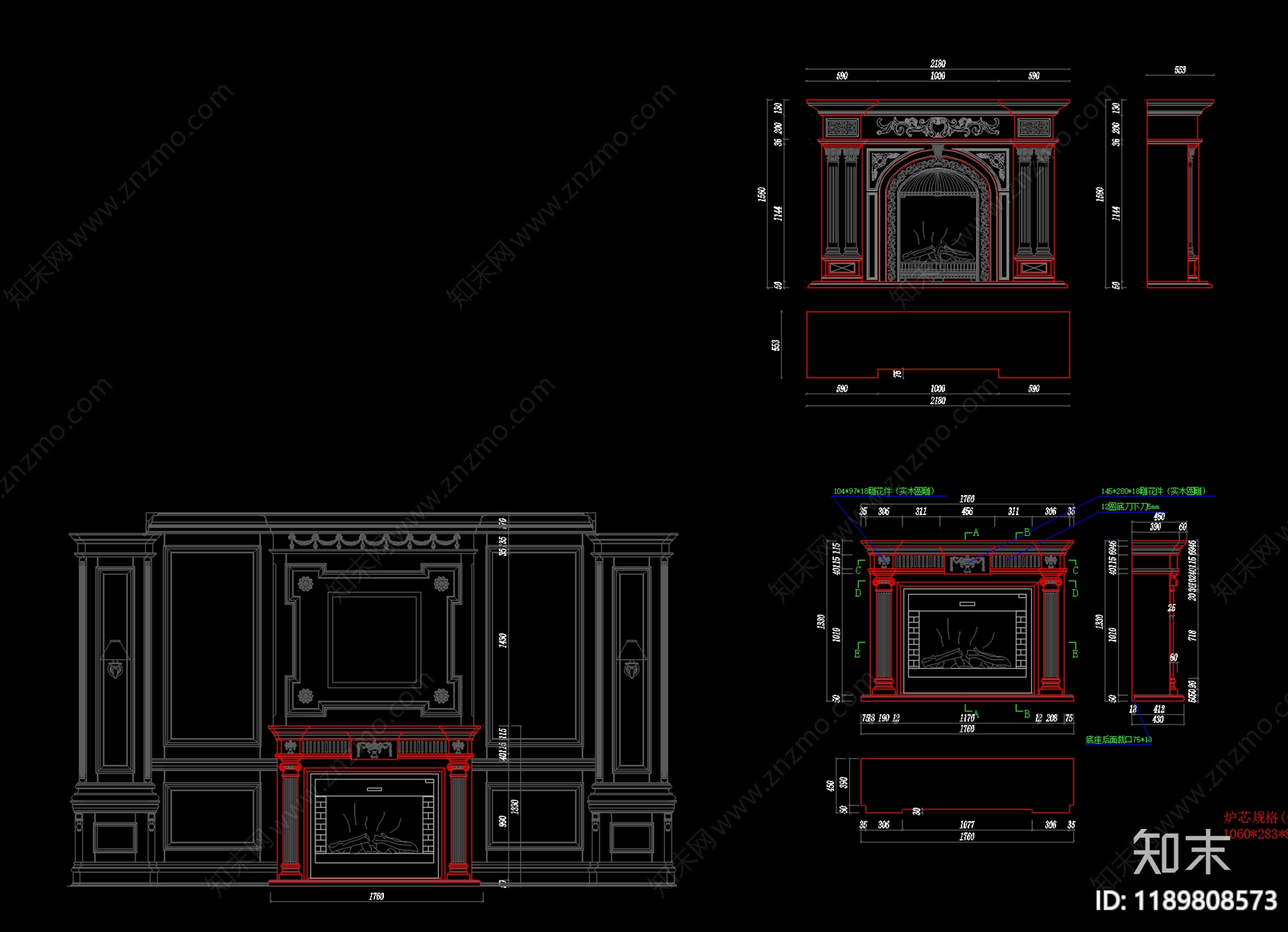 立面图施工图下载【ID:1189808573】