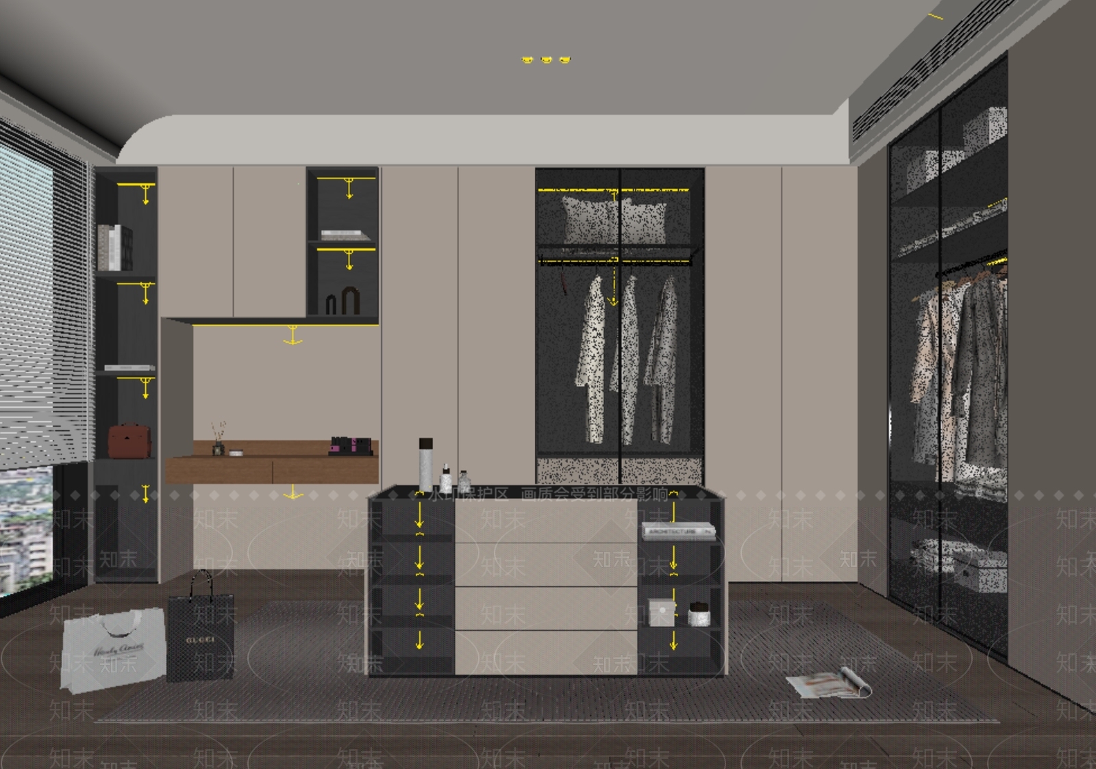 现代衣帽间SU模型下载【ID:1189810109】