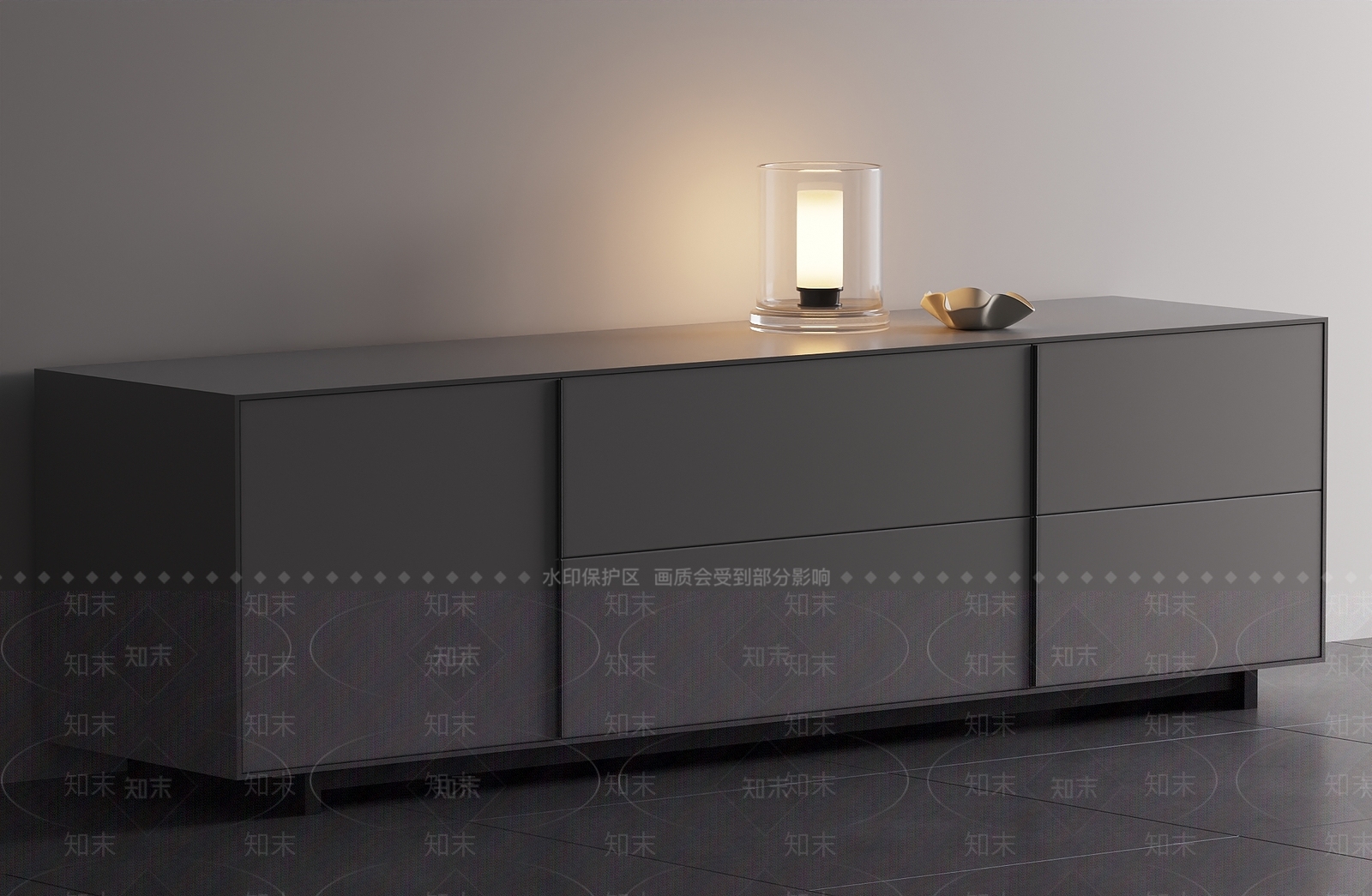 现代极简电视柜3D模型下载【ID:1189814309】