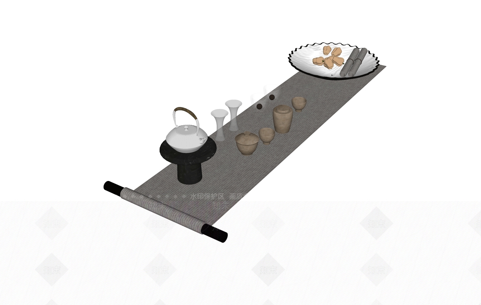 茶具SU模型下载【ID:1189814671】
