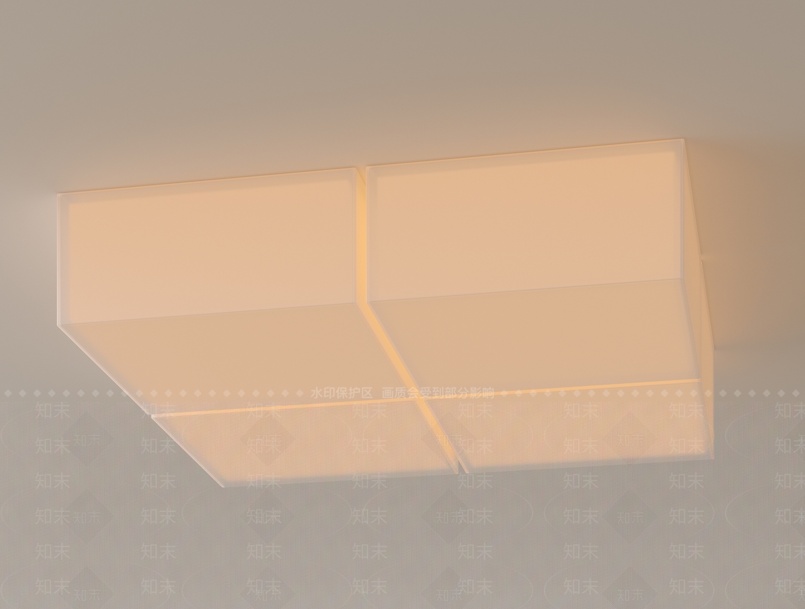 现代中古吸顶灯3D模型下载【ID:1189816241】