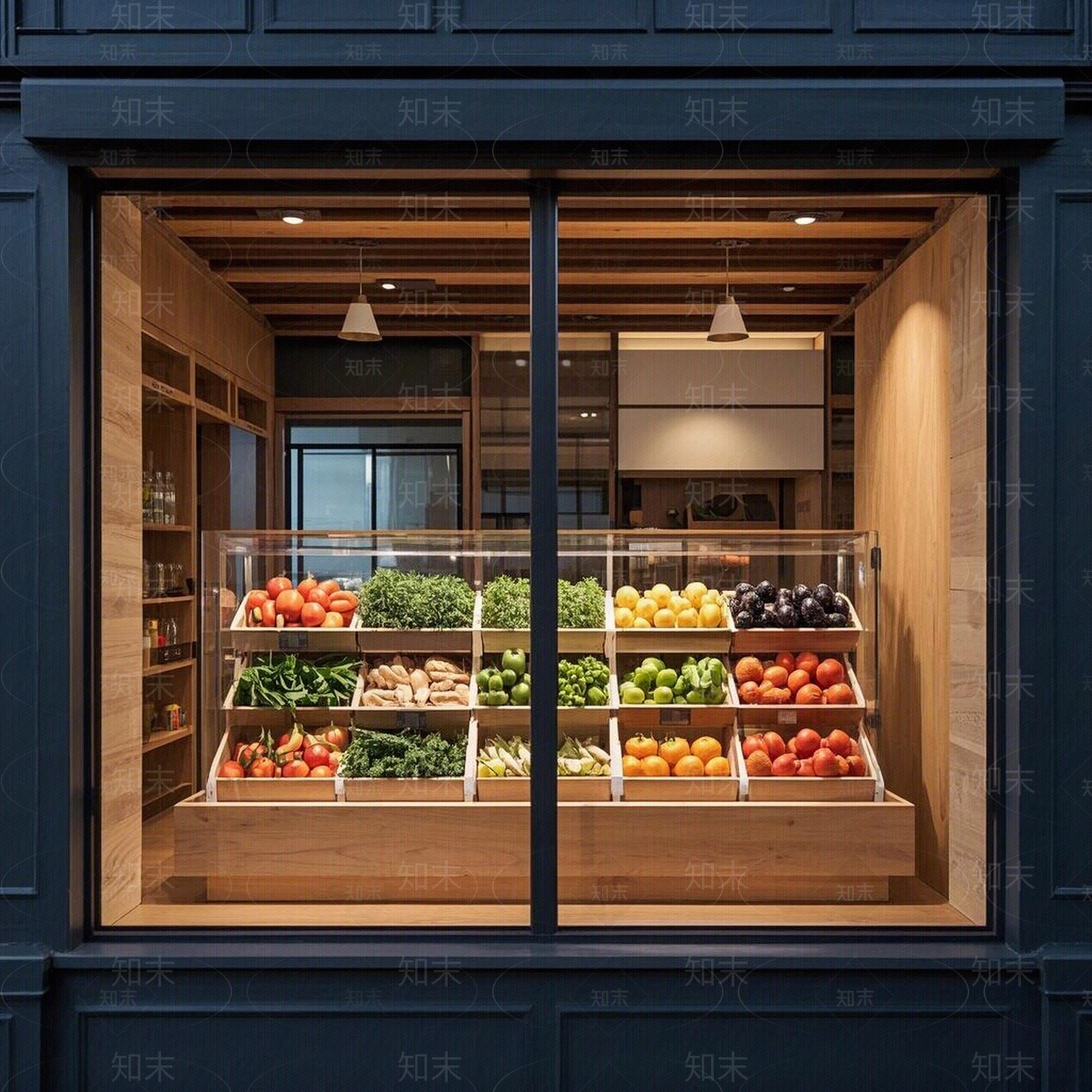 现代原木橱窗贴图下载【ID:1189820119】