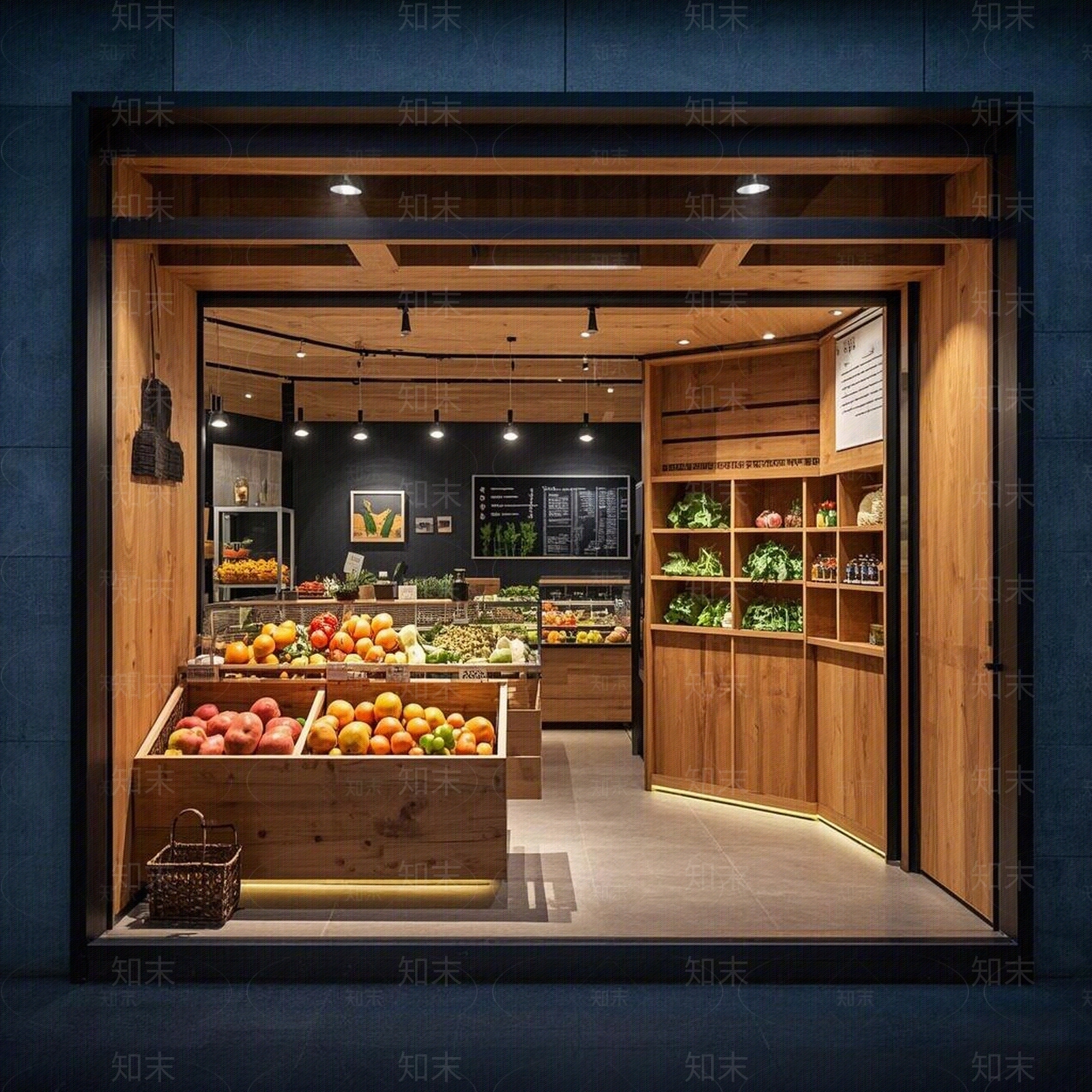 现代原木商铺贴图下载【ID:1189820456】