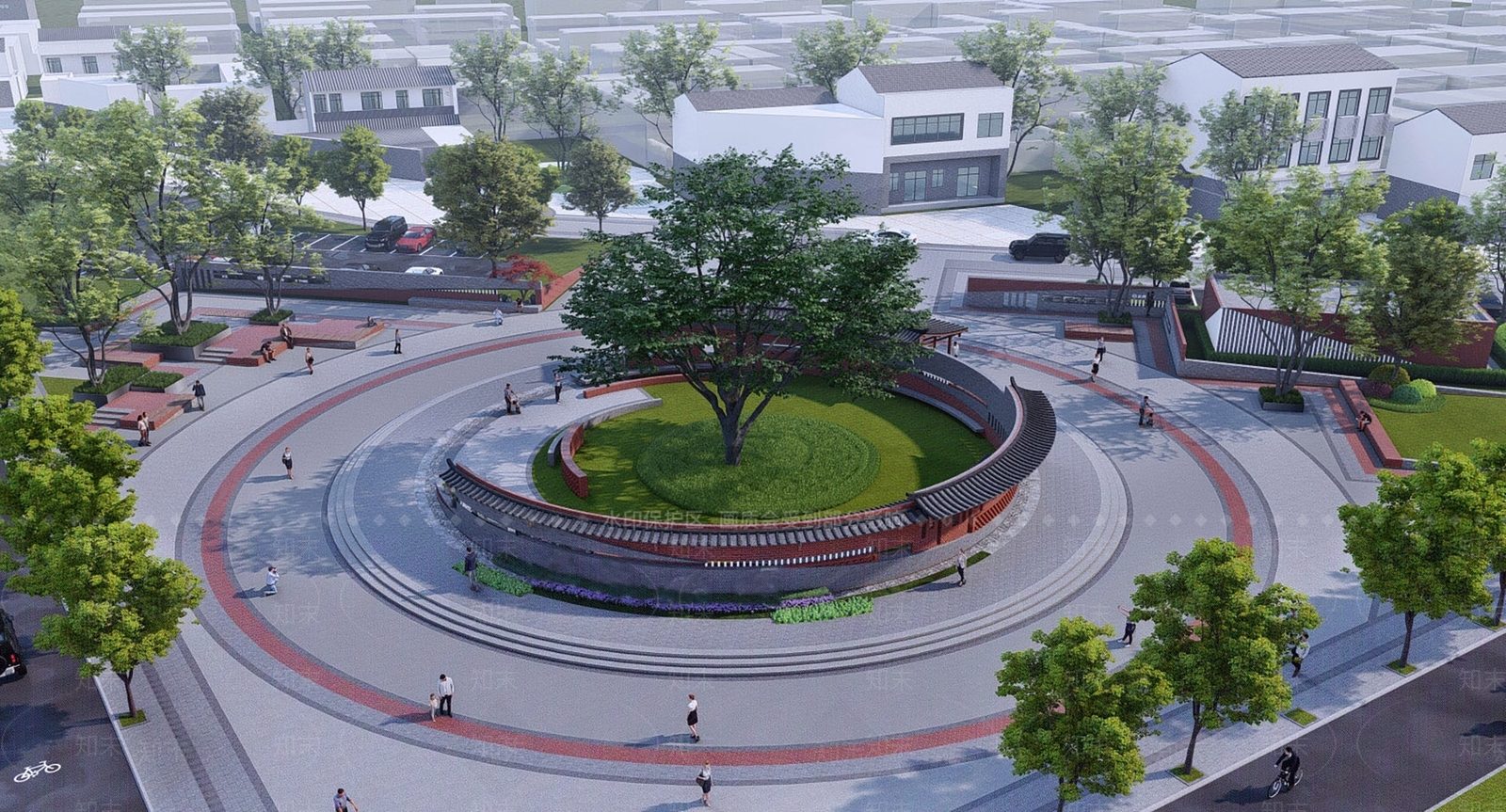 工业禅意口袋公园SU模型下载【ID:1189822513】