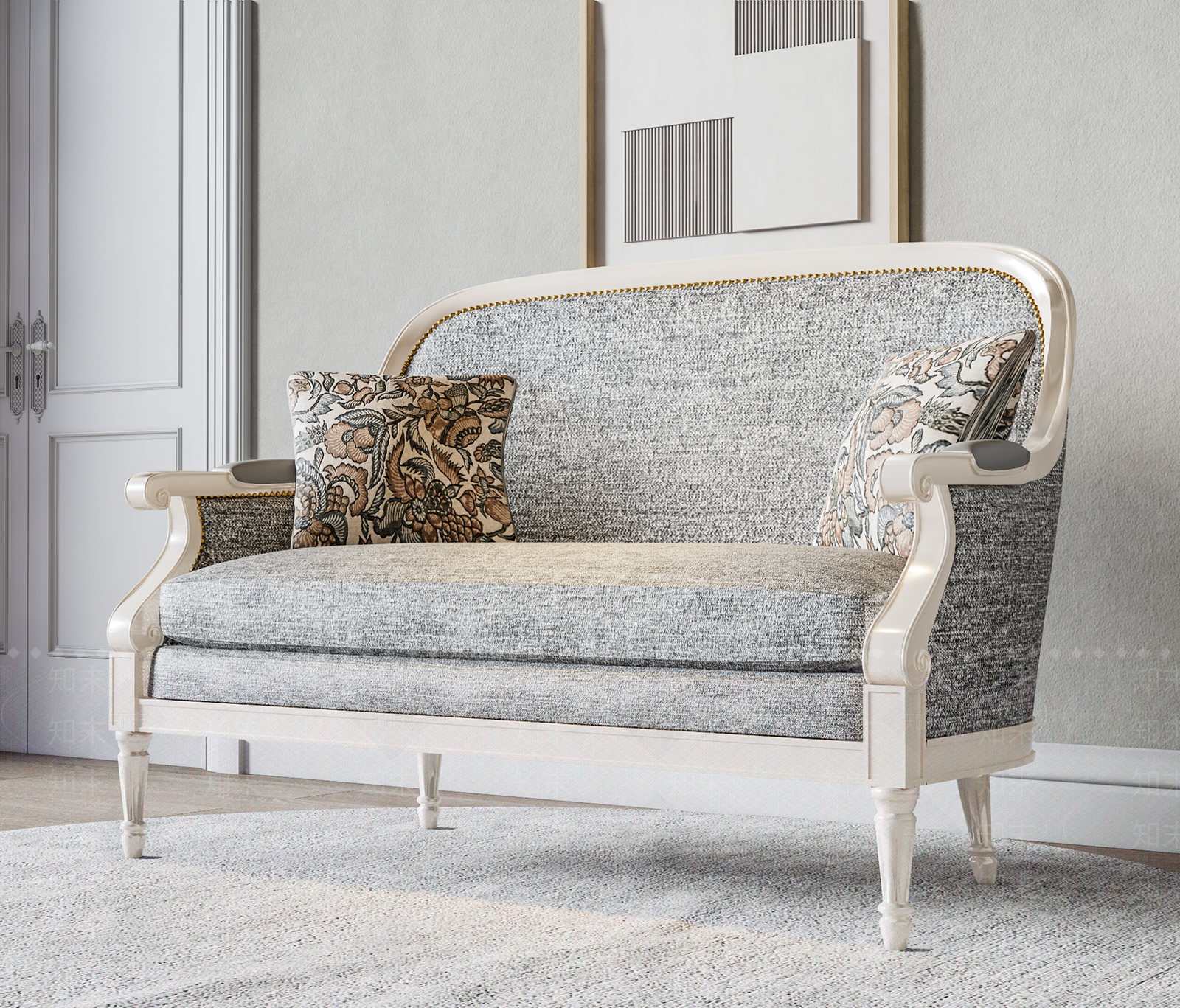 美式欧式双人沙发SU模型下载【ID:1189825336】