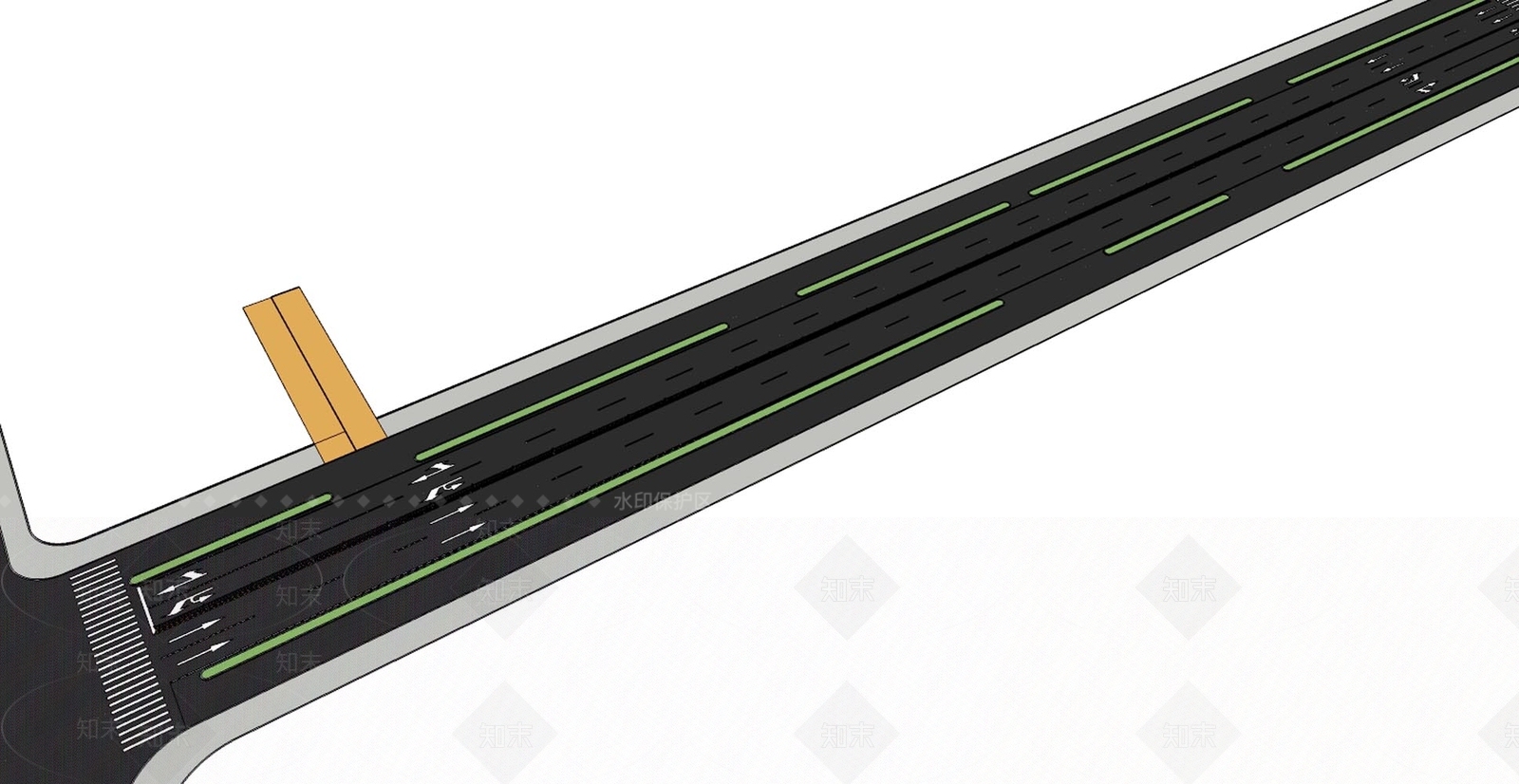 现代道路SU模型下载【ID:1189825775】