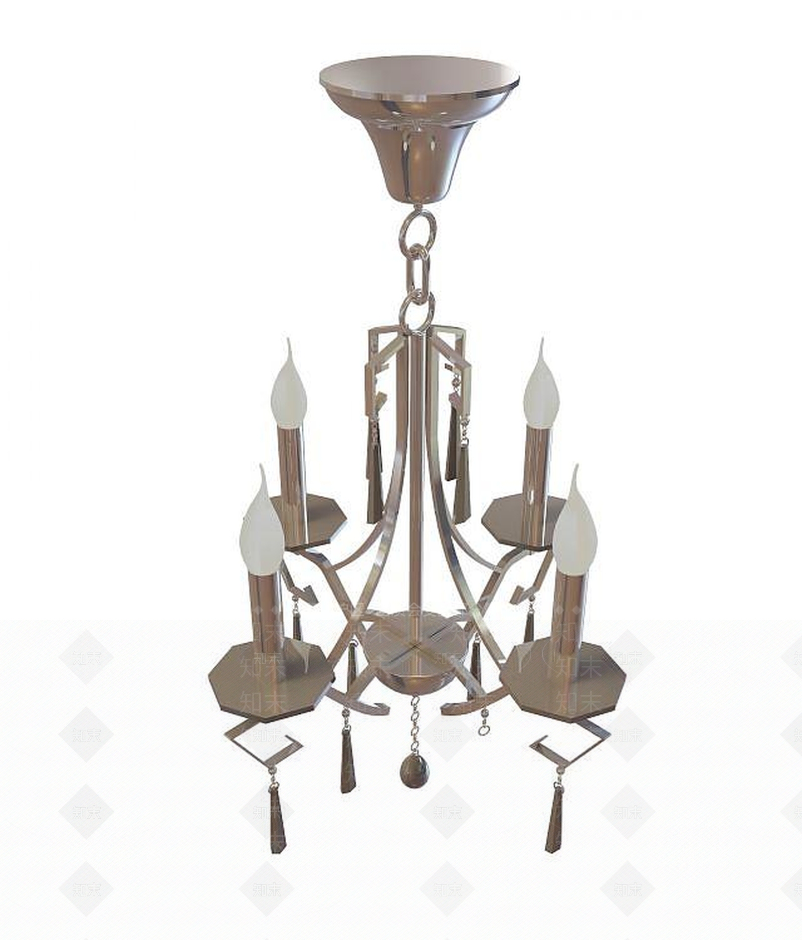 现代蜡烛吊灯3D模型下载【ID:1189828004】