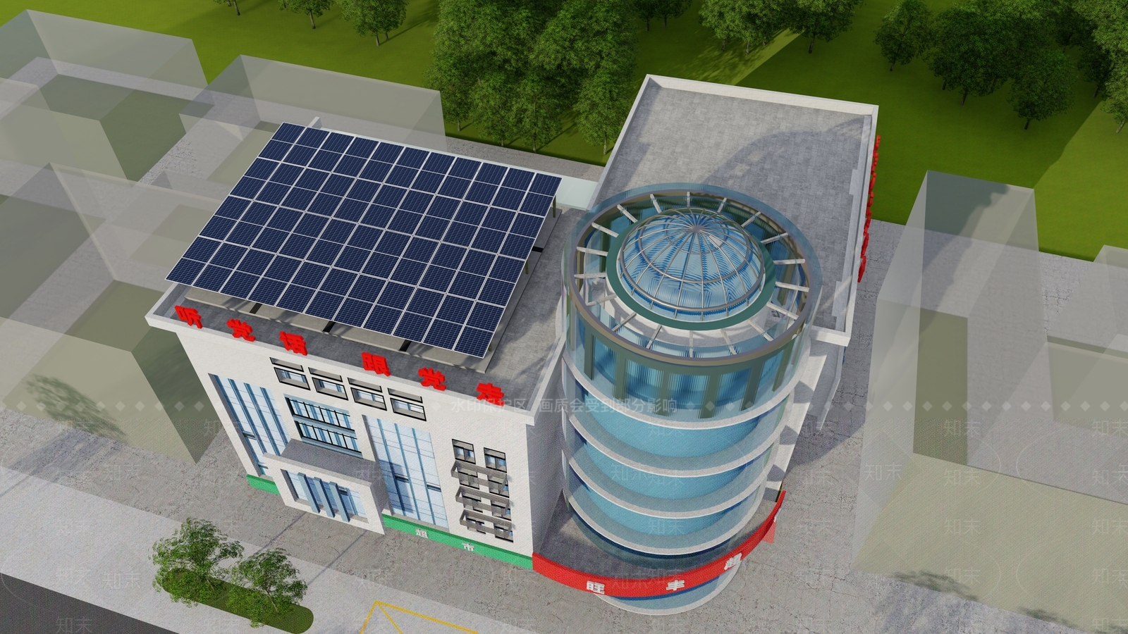 现代酒店建筑SU模型下载【ID:1189828651】