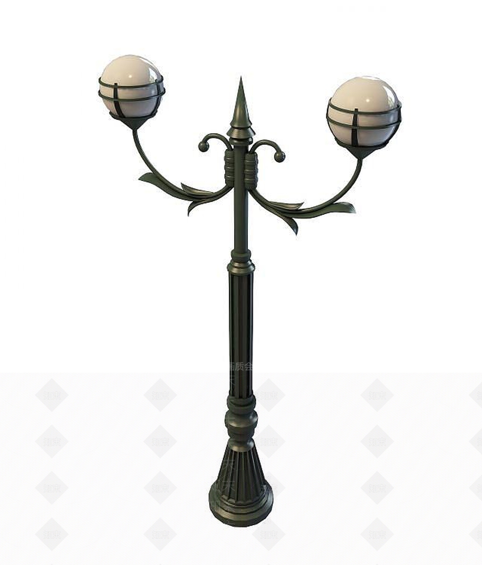 欧式古典欧式别墅路灯3D模型下载【ID:1189829406】