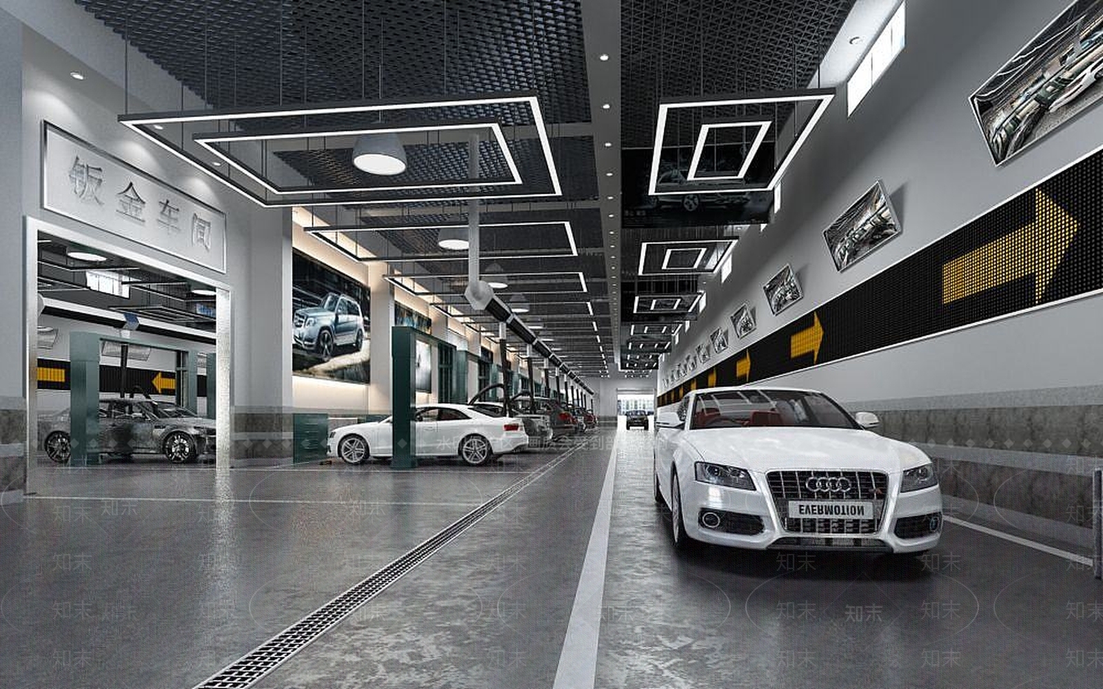 现代汽车修理厂3D模型下载【ID:1189829693】