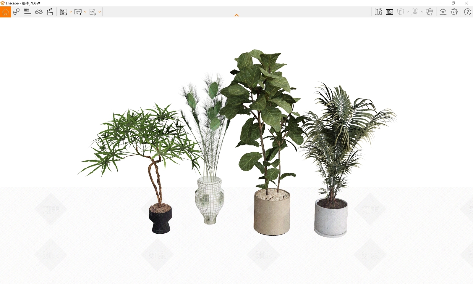盆栽SU模型下载【ID:1189830519】