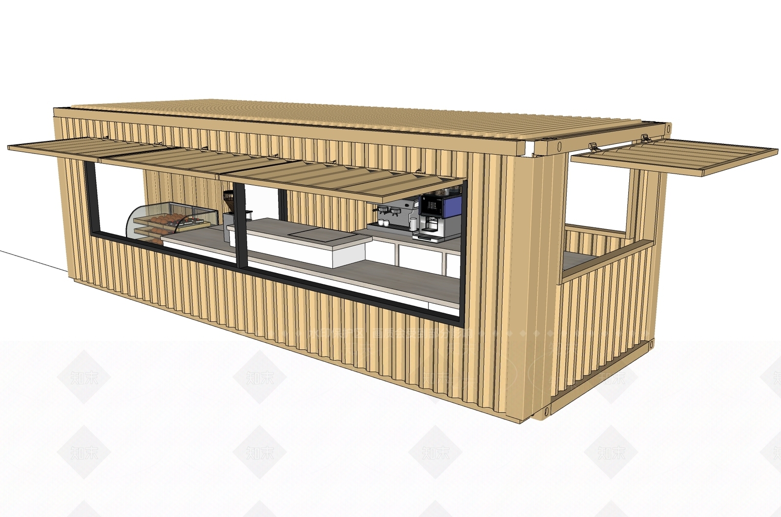 集装箱SU模型下载【ID:1189831237】