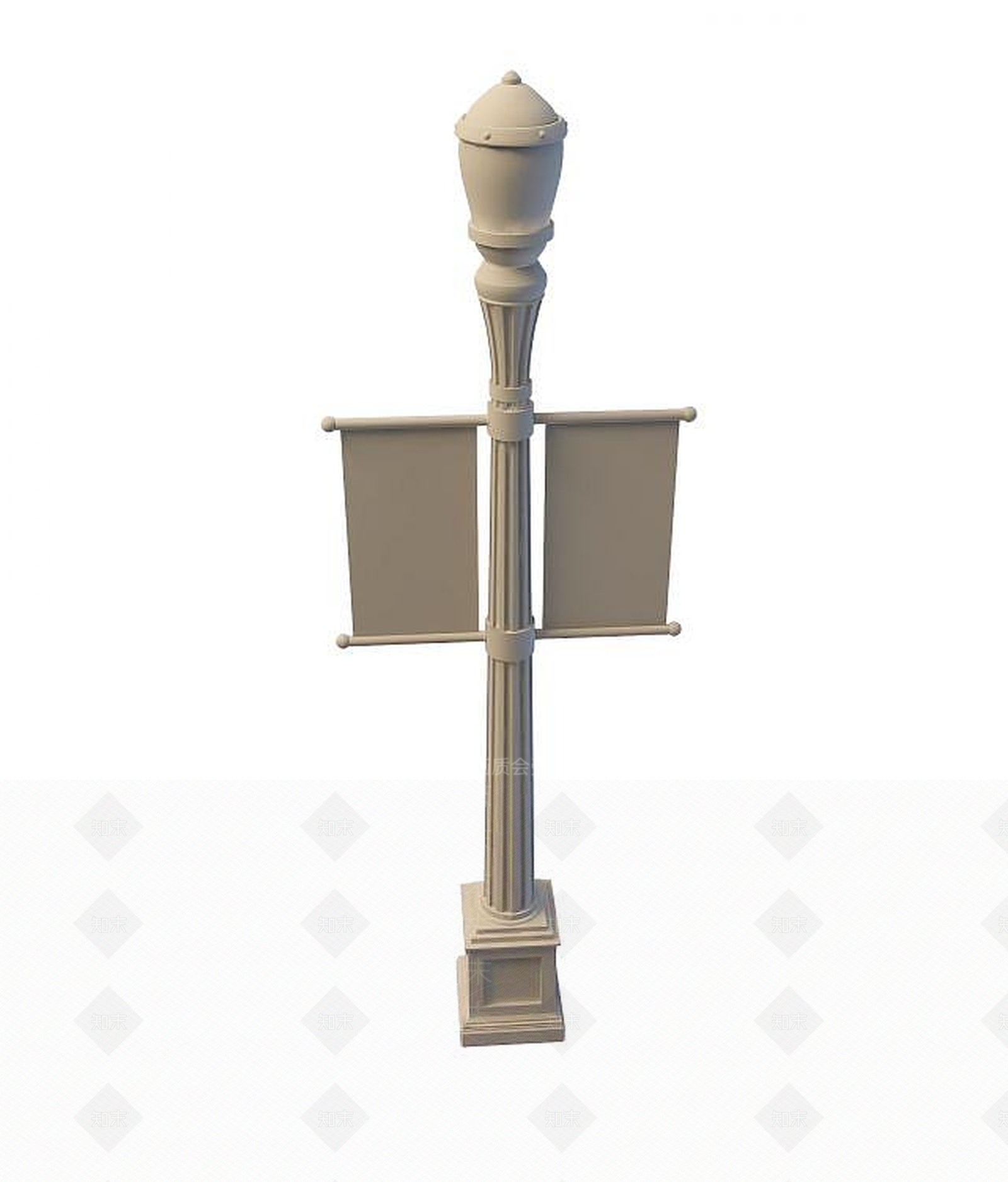 现代公园路灯3D模型下载【ID:1189835321】