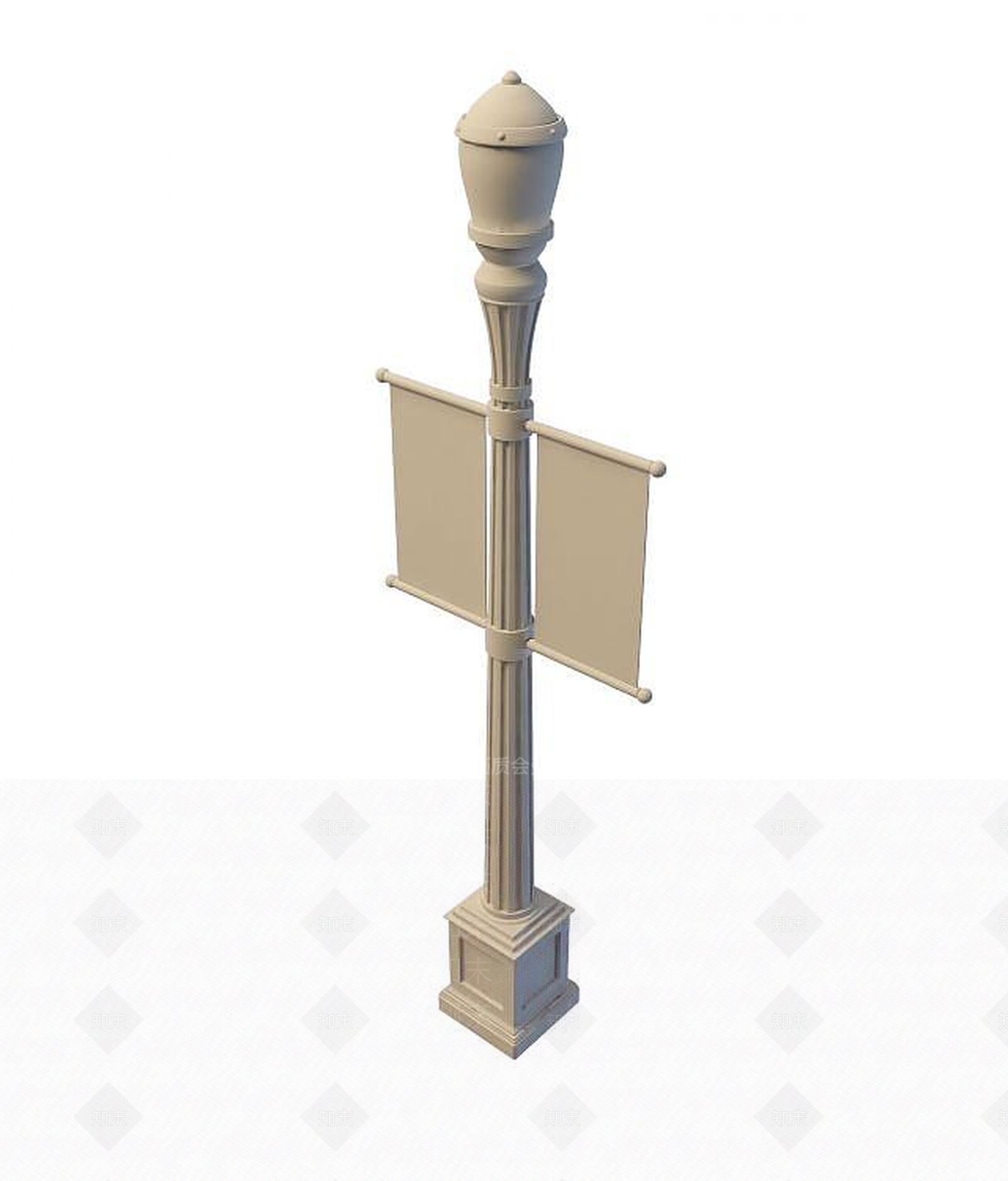 现代公园路灯3D模型下载【ID:1189835321】