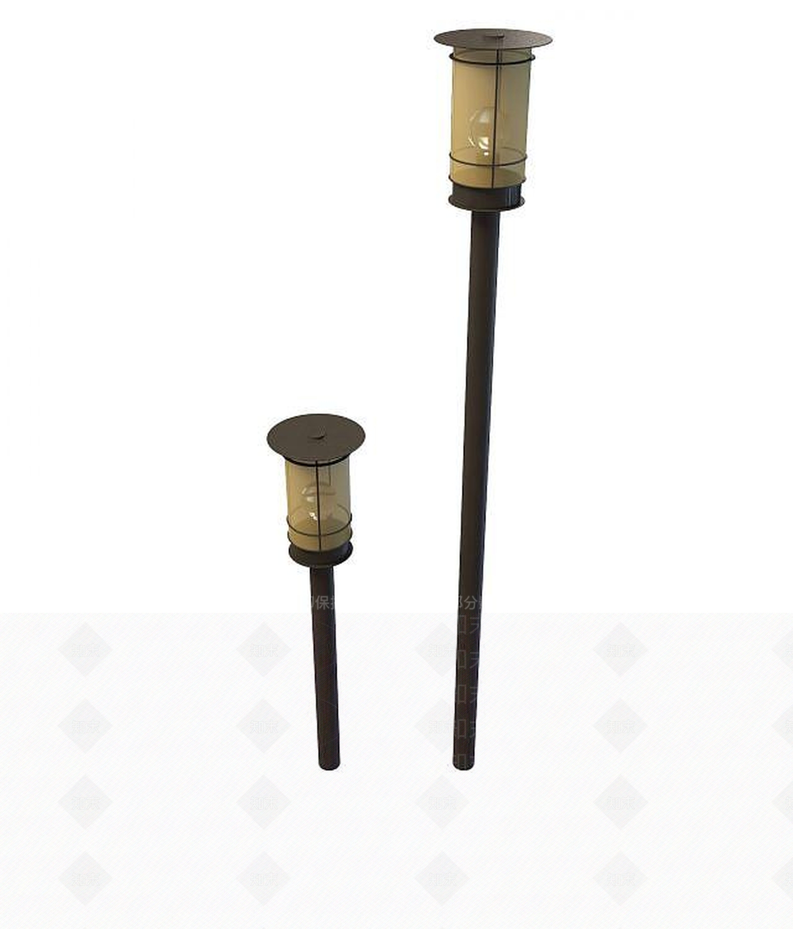现代庭院路灯3D模型下载【ID:1189835531】