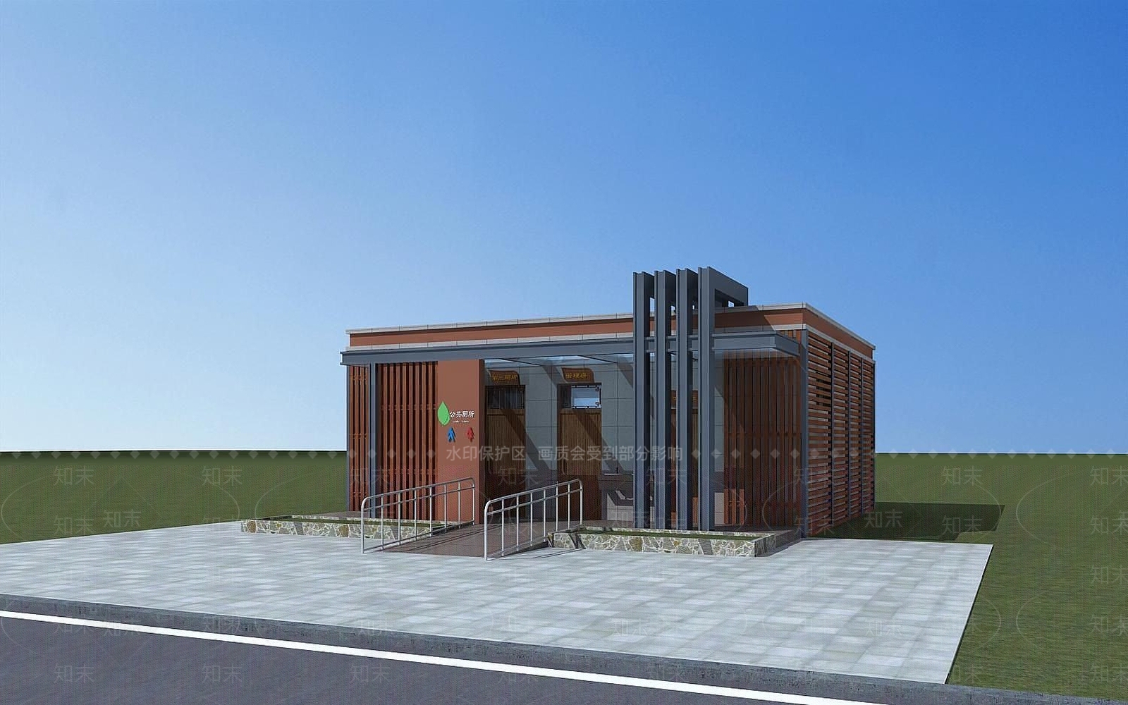 现代公共厕所3D模型下载【ID:1189836547】
