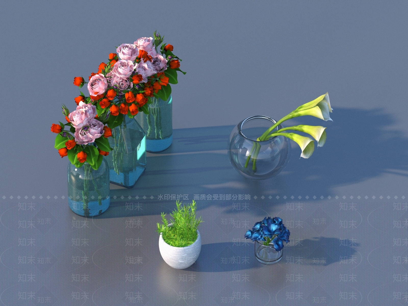 现代花钵3D模型下载【ID:1189839542】
