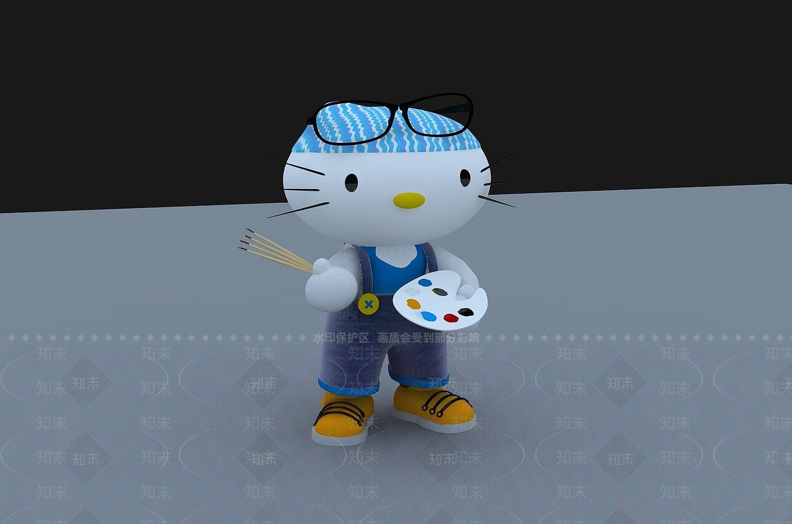 现代凯蒂猫3D模型下载【ID:1189840882】