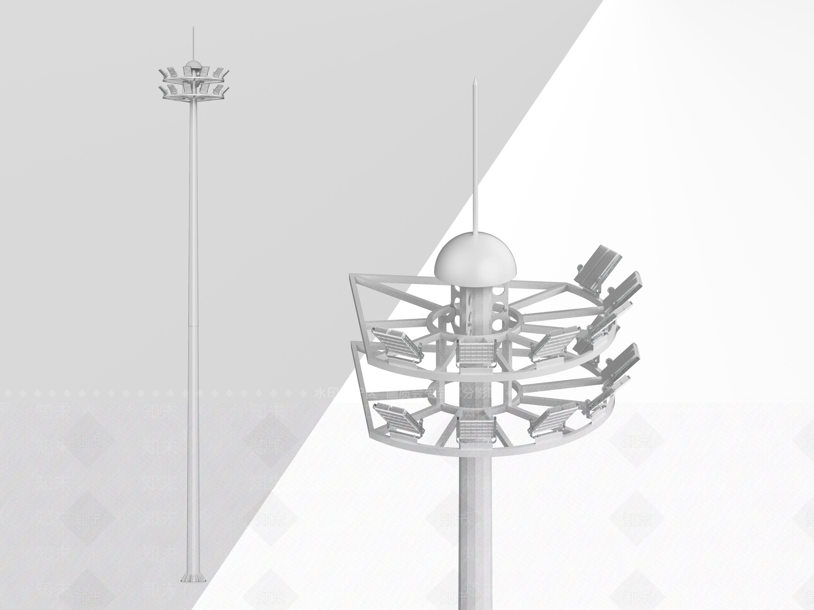 现代简约路灯3D模型下载【ID:1189841832】