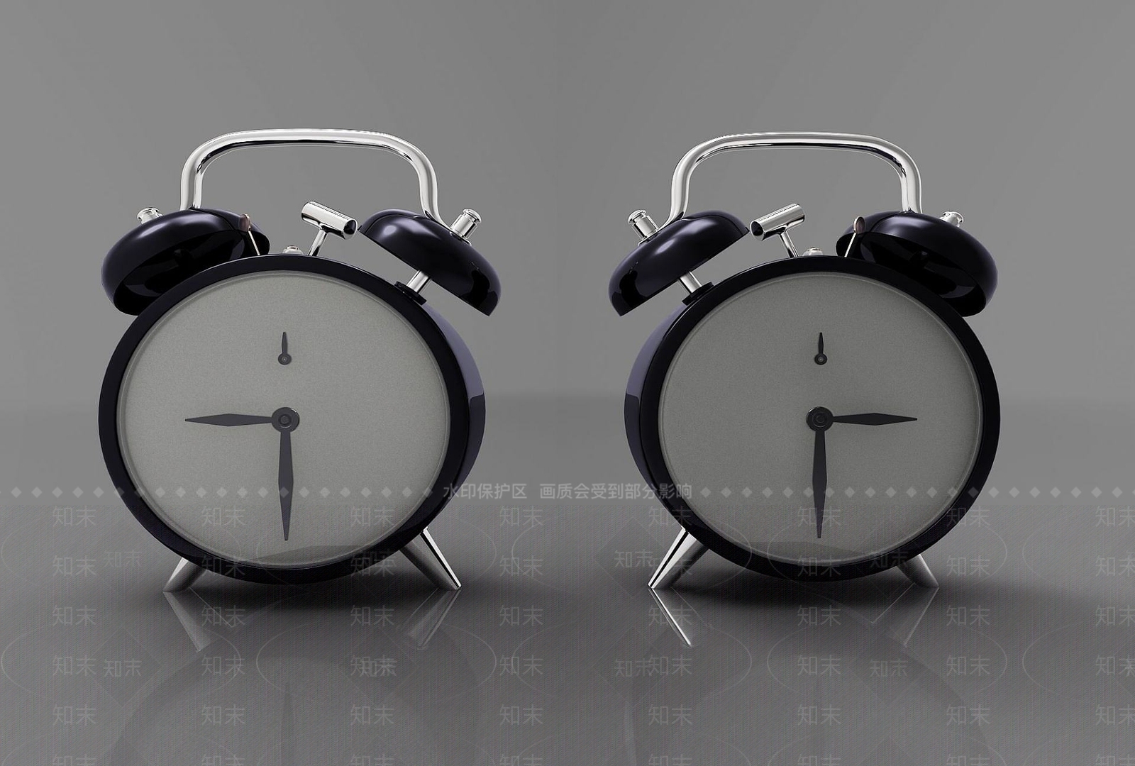 现代风格闹钟3D模型下载【ID:1189842520】