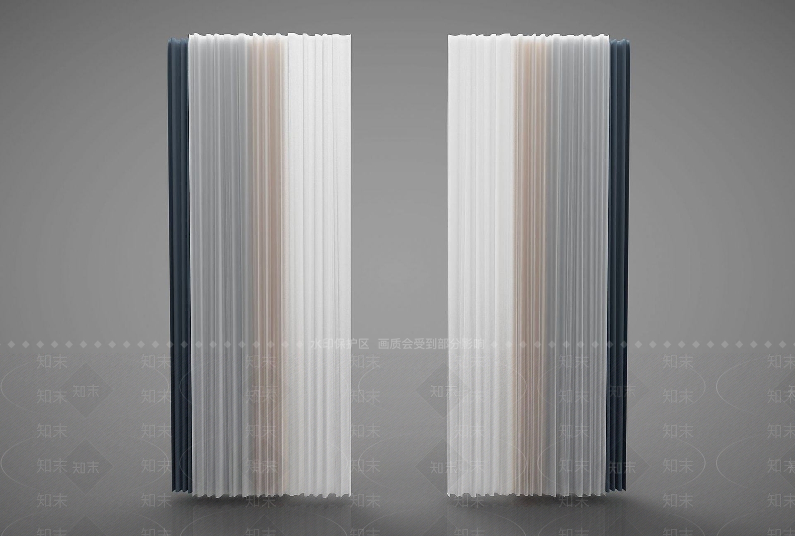 新中式窗帘3D模型下载【ID:1189842997】