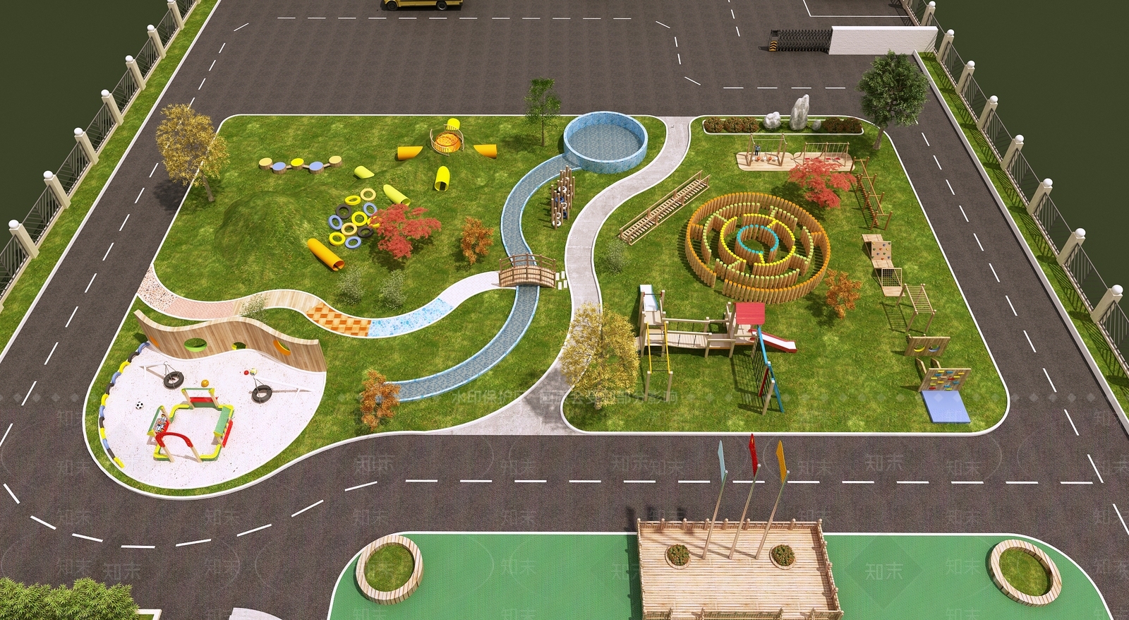 现代幼儿园3D模型下载【ID:1189843287】