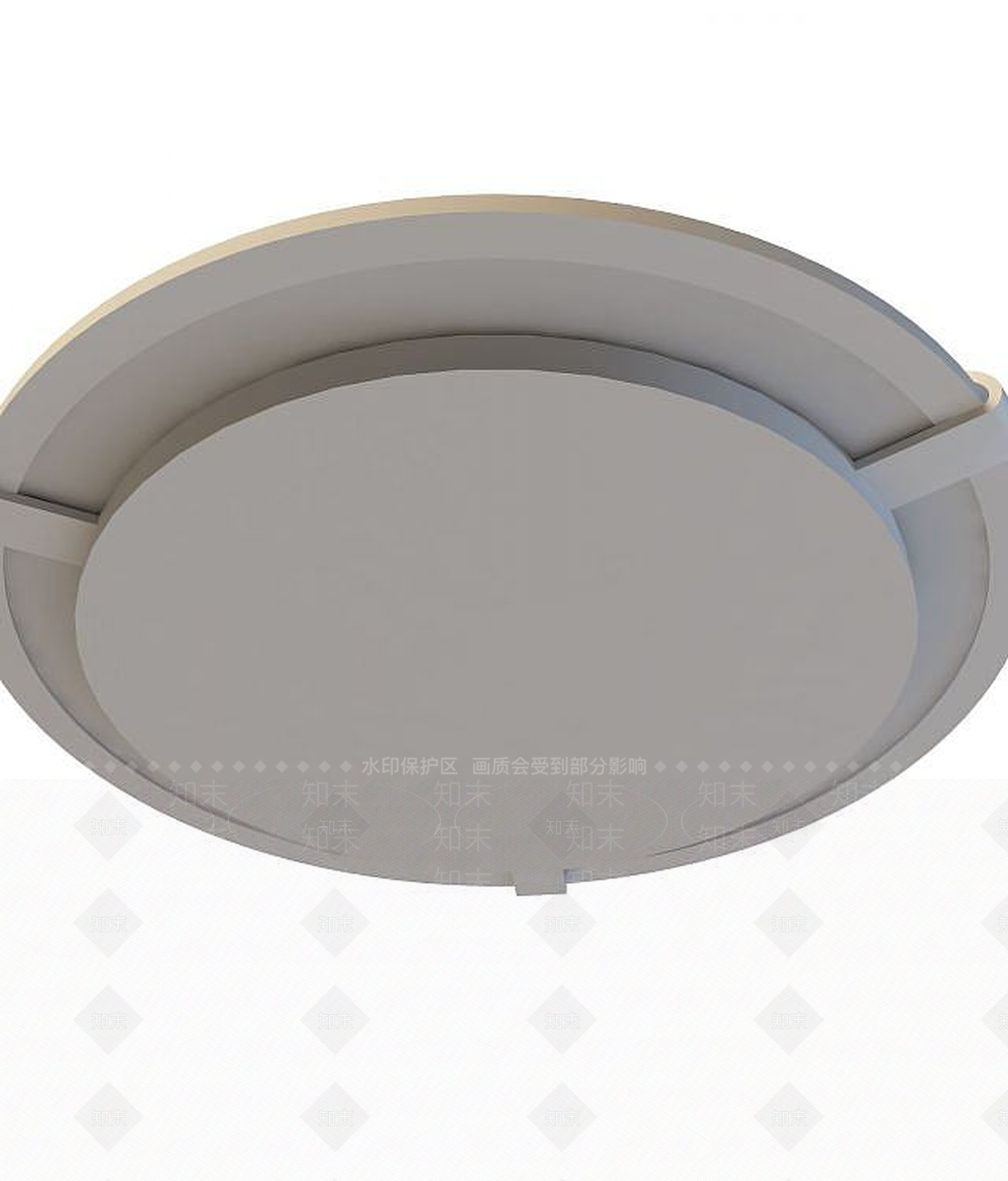 现代卧室吸顶灯3D模型下载【ID:1189846143】